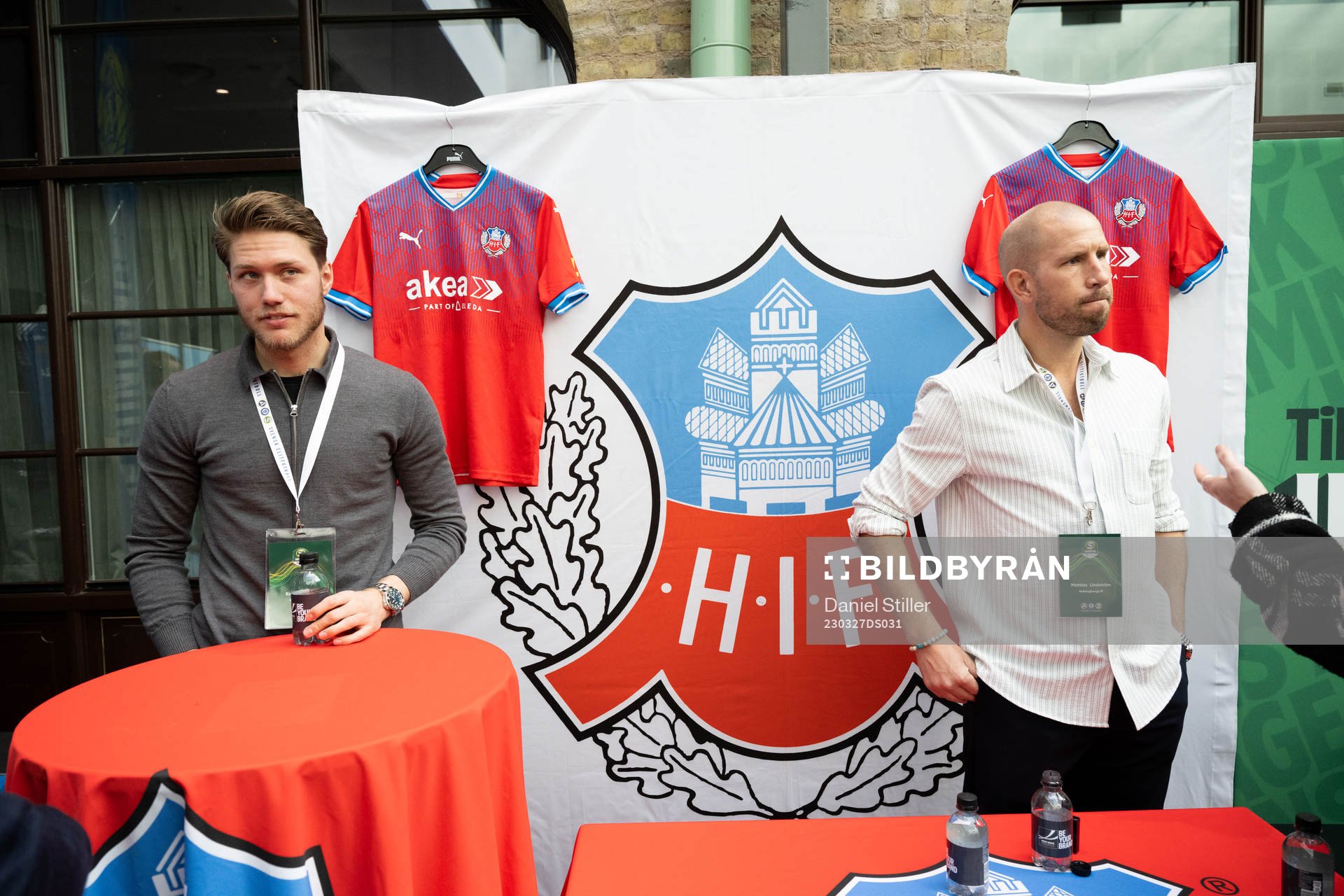 Helsingborgs Kalle Joelsson och tränare Mattias Lindström