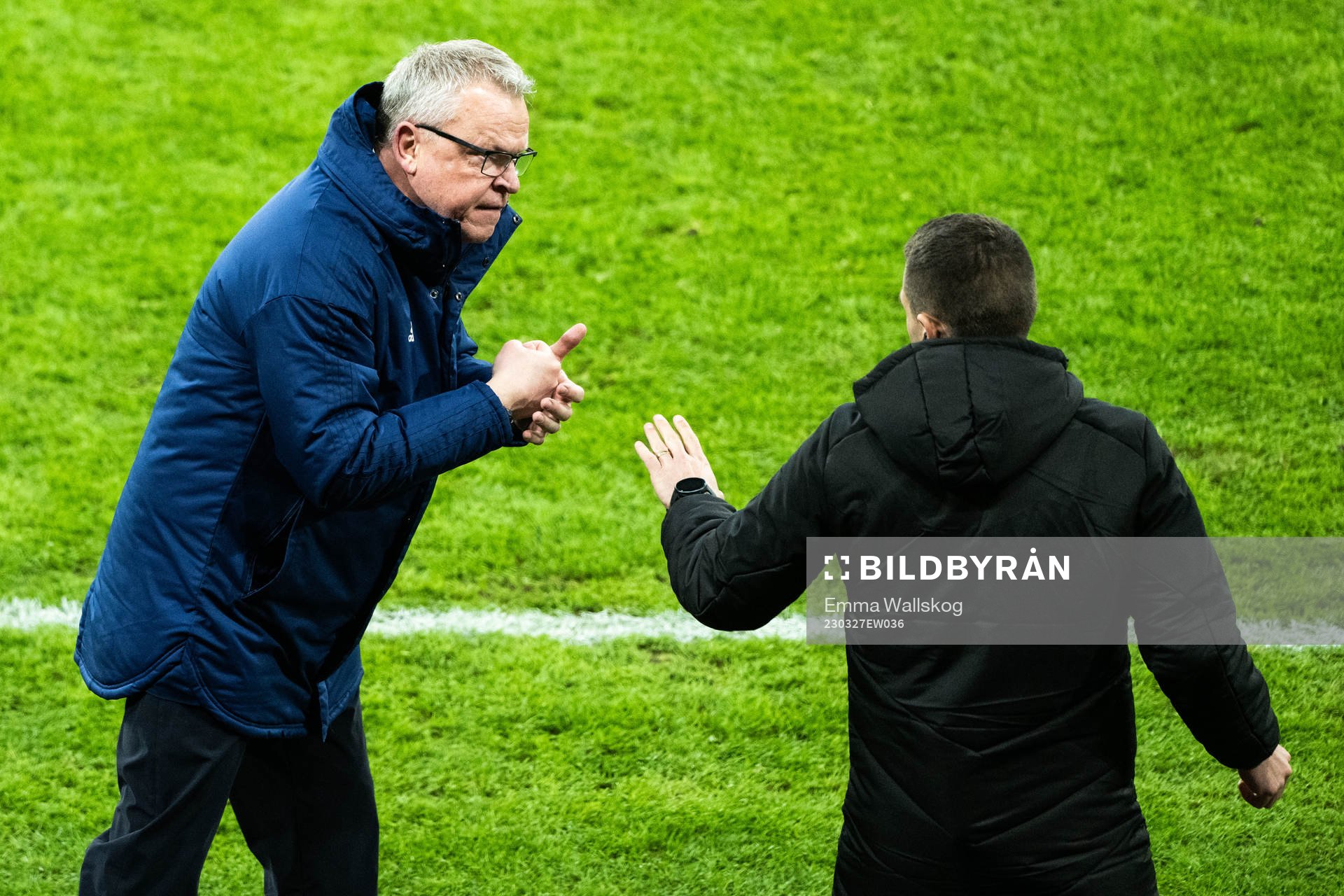 Head coach Janne Andersson of Sweden reacts
