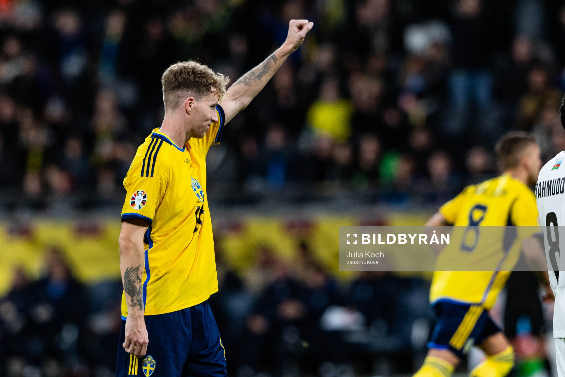 Dejan Kulusevski of Sweden celebrates