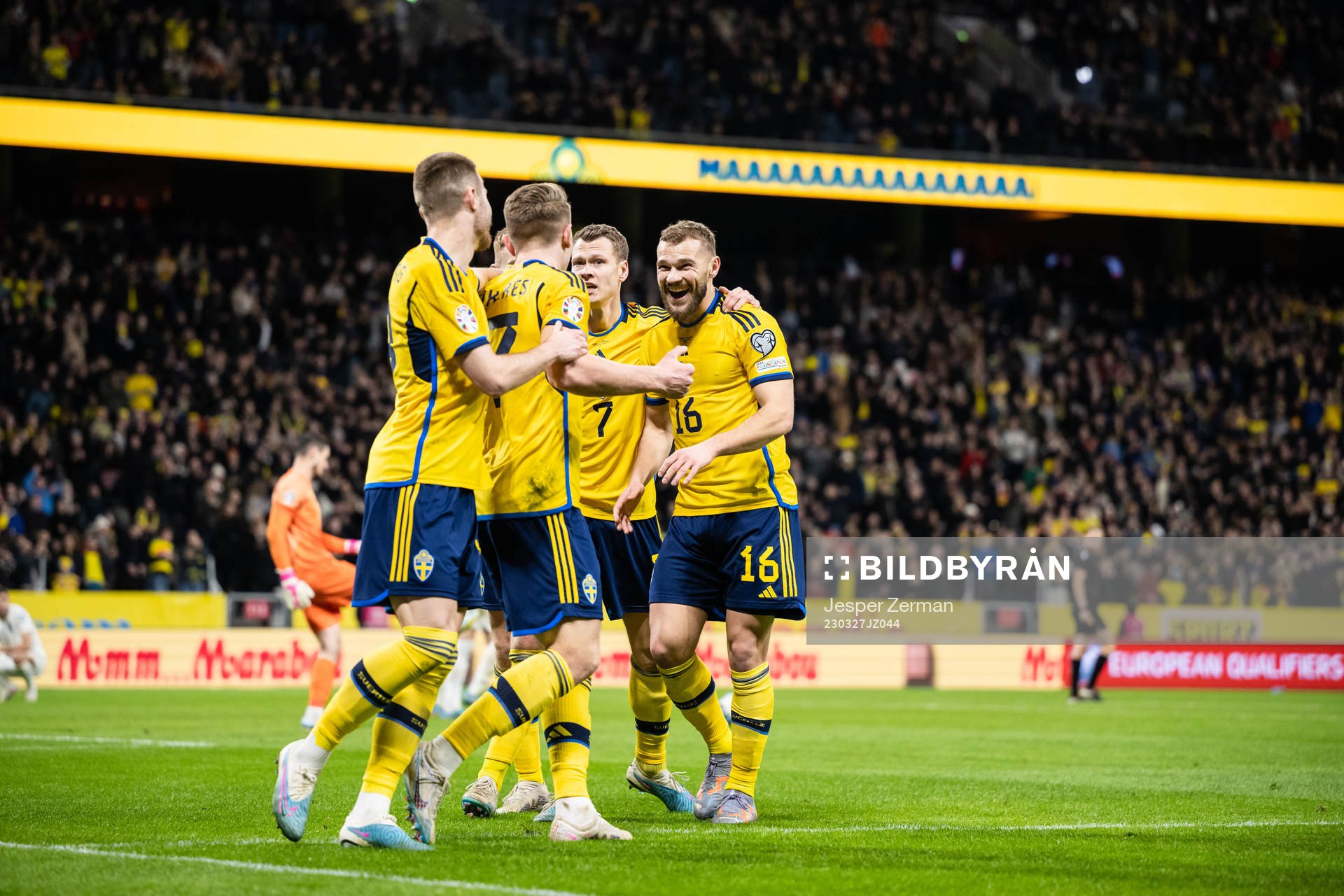 Jesper Karlström, Viktor Gyökeres and Viktor Claesson of