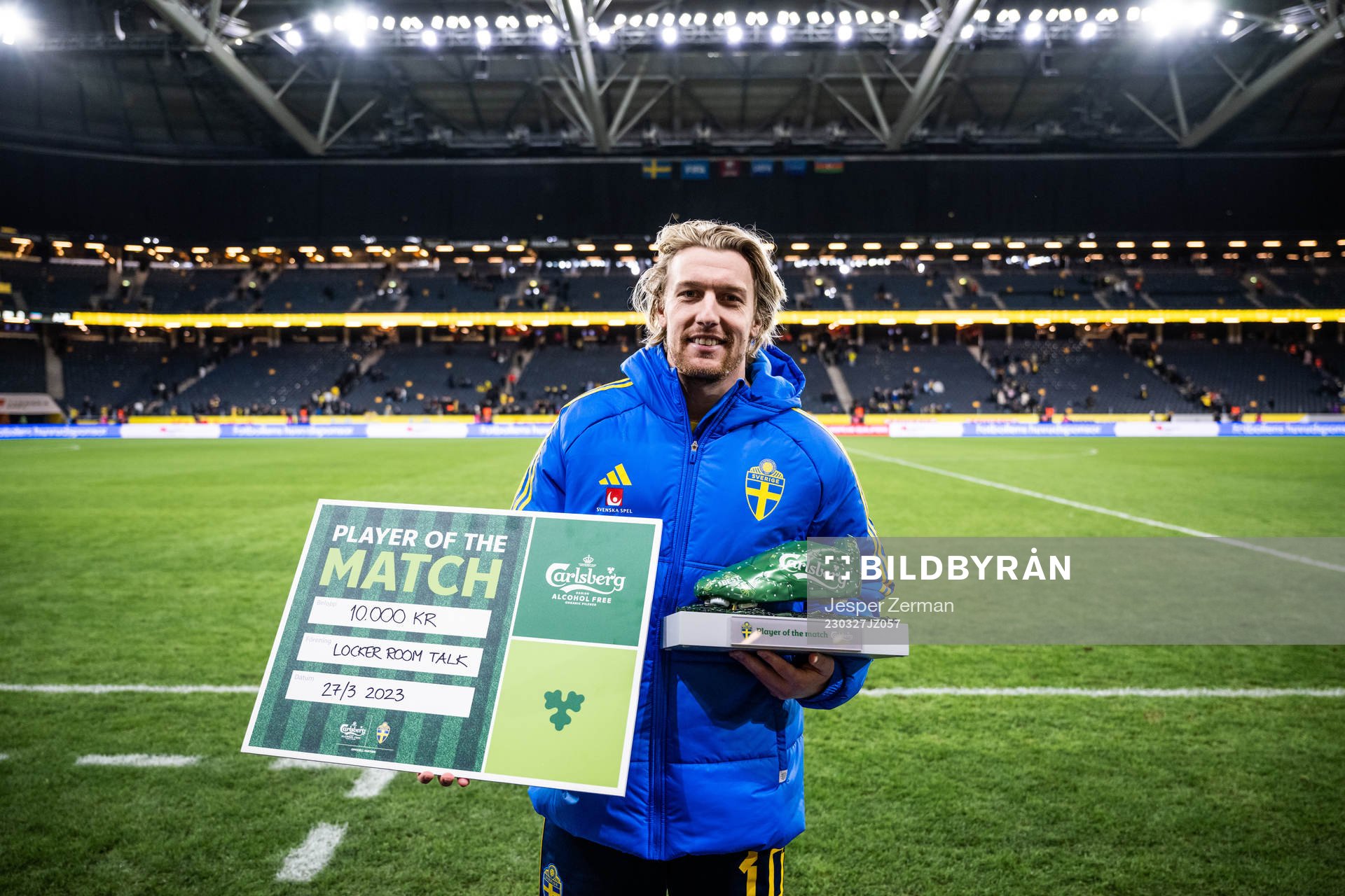 Player of the match Emil Forsberg of Sweden