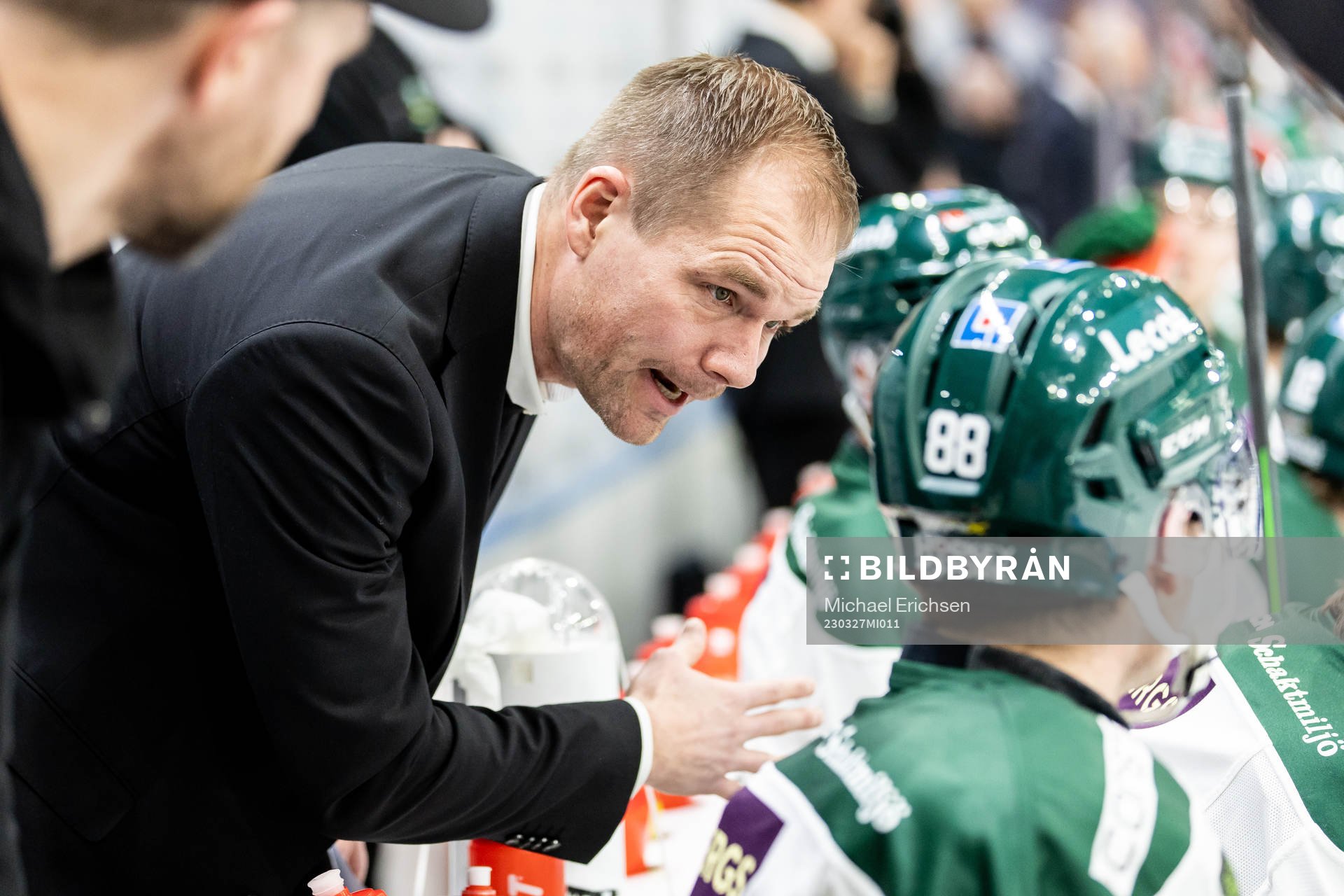 Färjestads huvudtränare Tomas Mitell