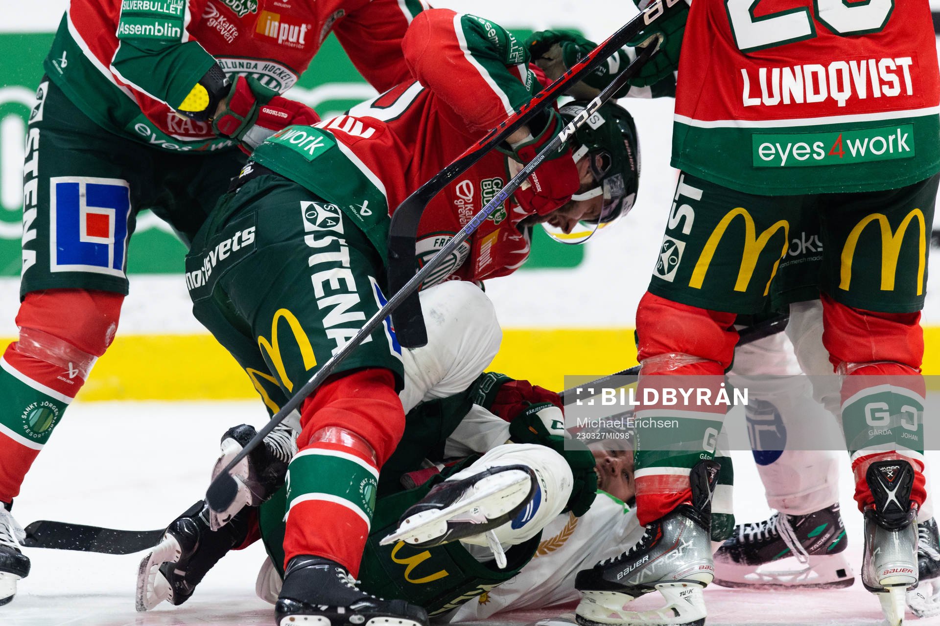 Frölundas Petteri Lindbohm och Färjestads Henrik