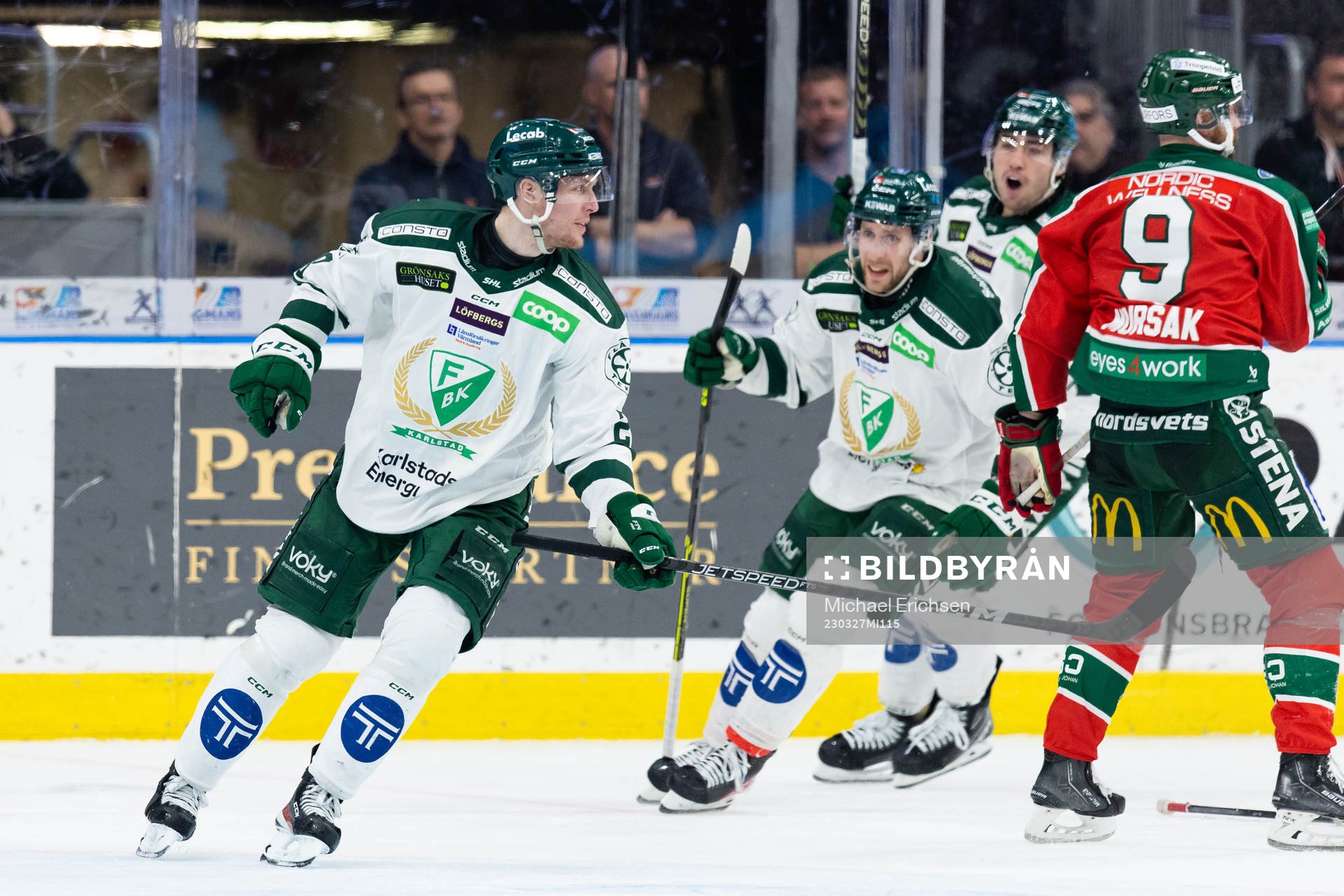 Färjestads Mattias Göransson jublar