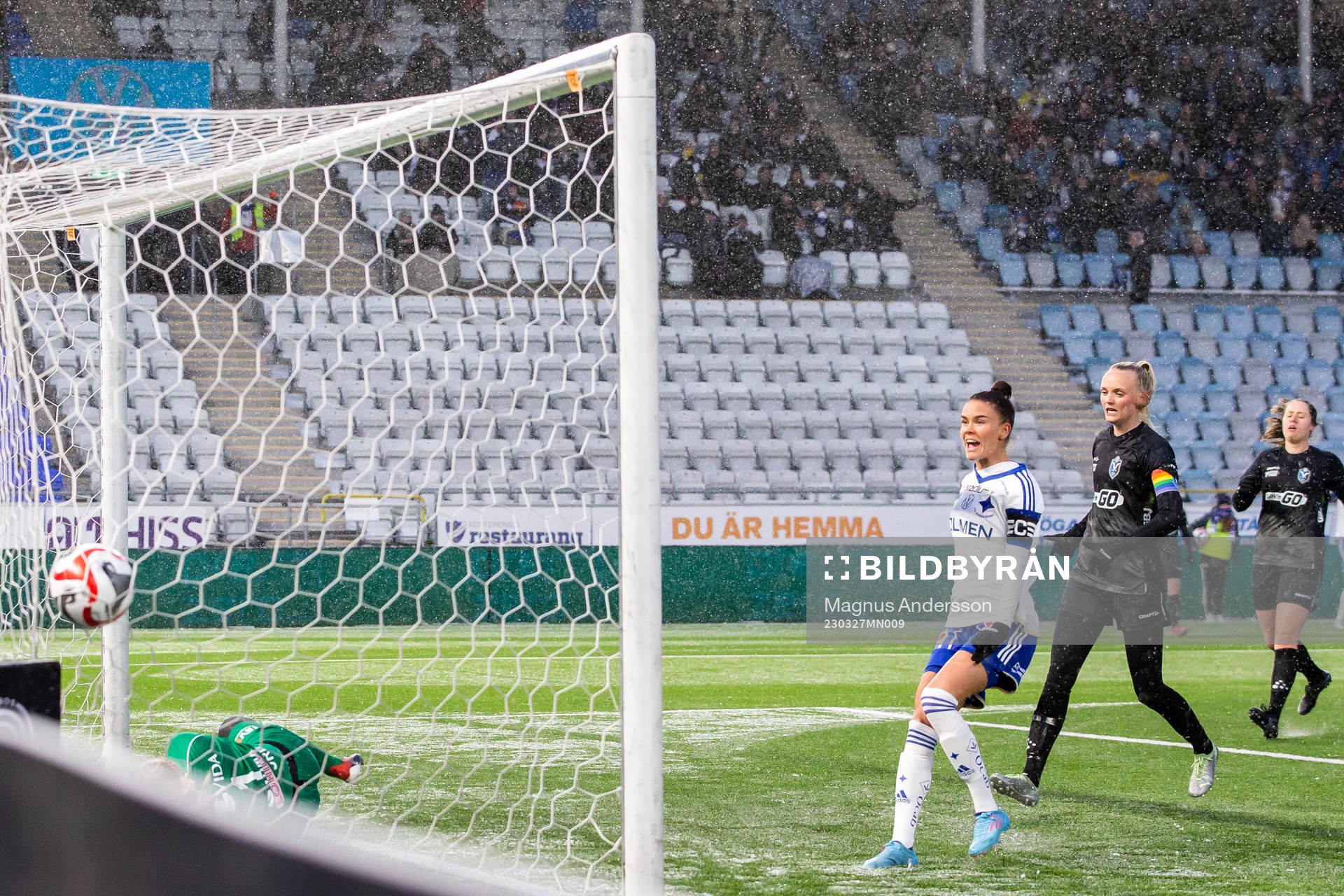 IFK Norrköpings My Cato jublar vid 1-0 målet