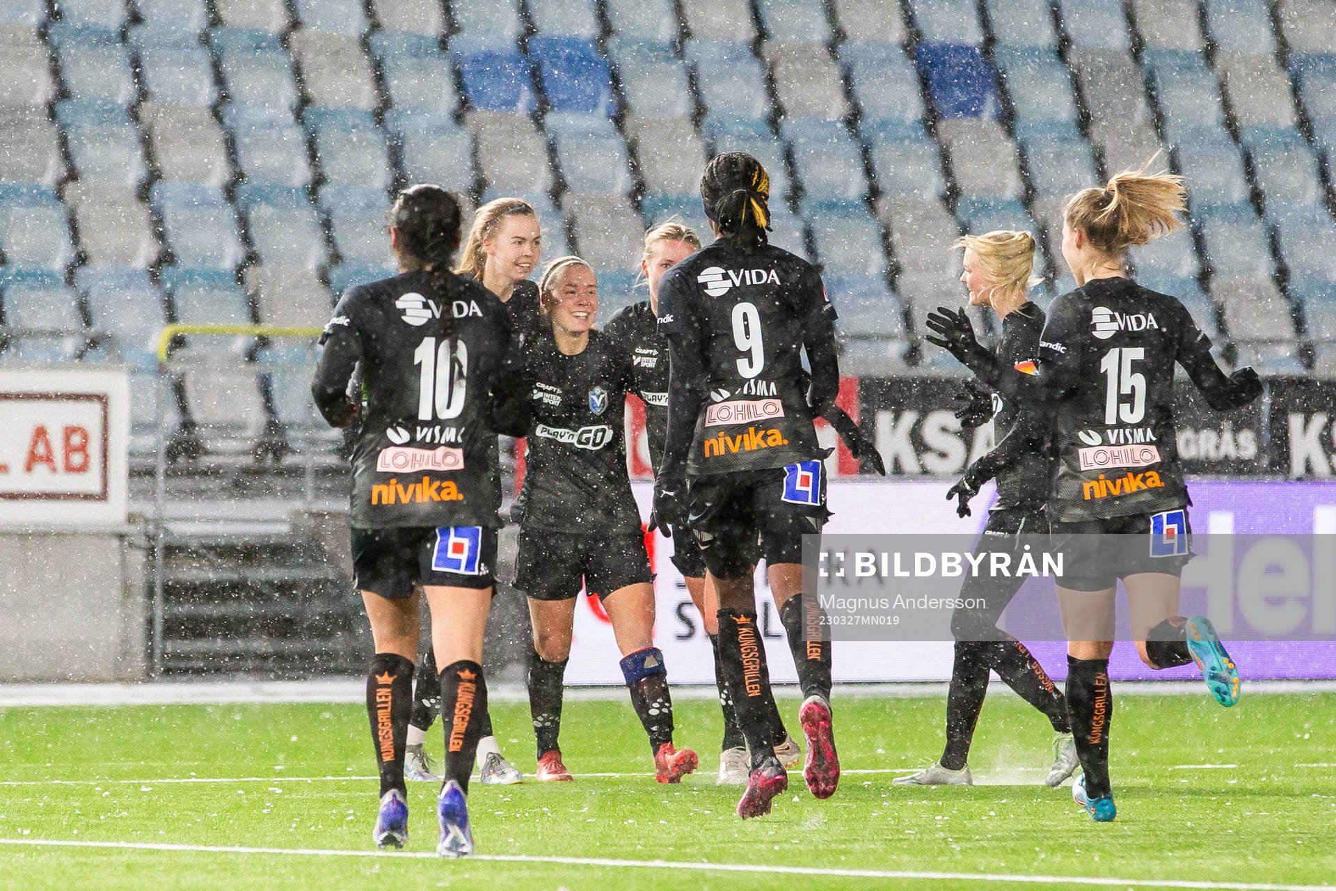 Växjös spelare jublar