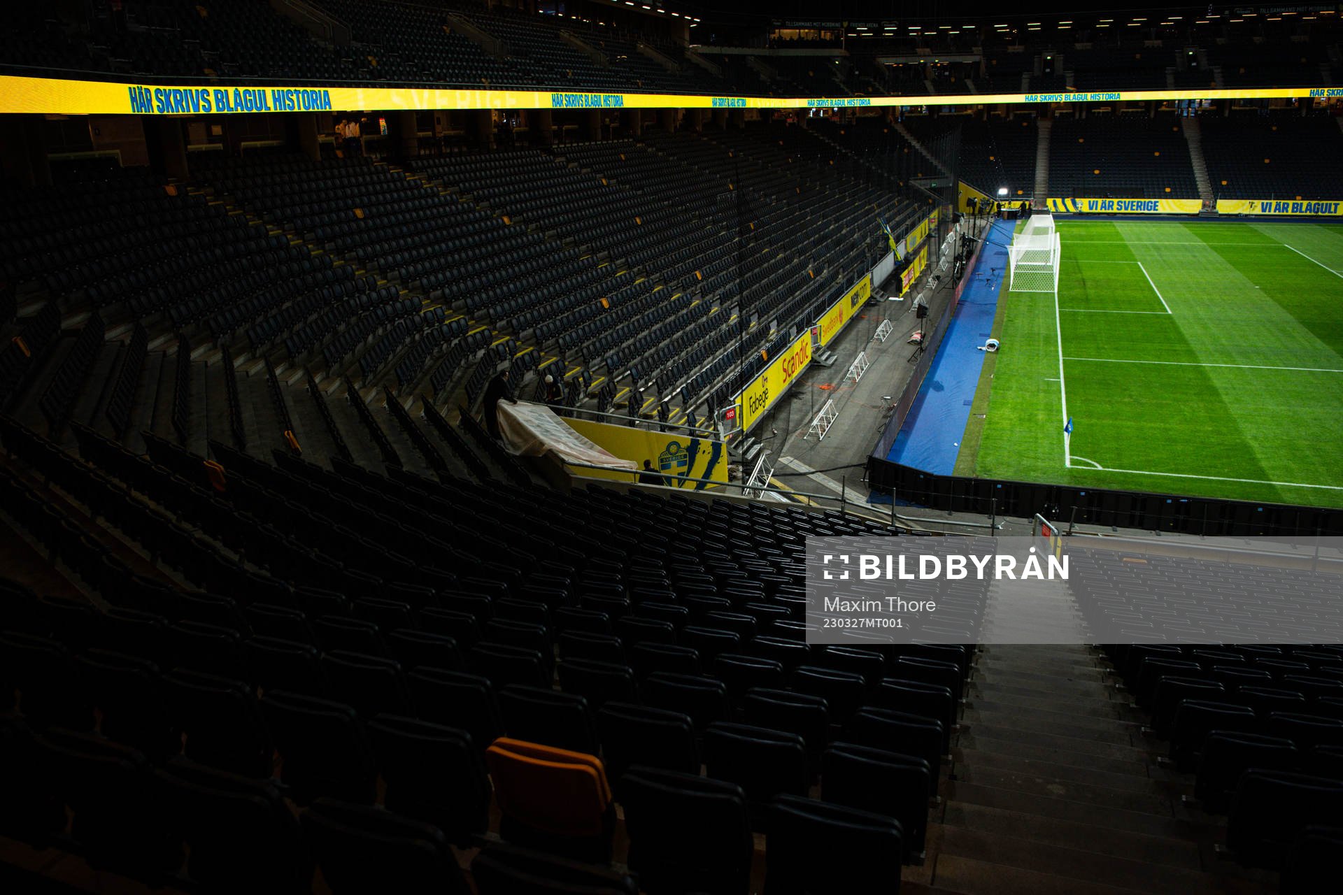 General interior view over Friends Arena