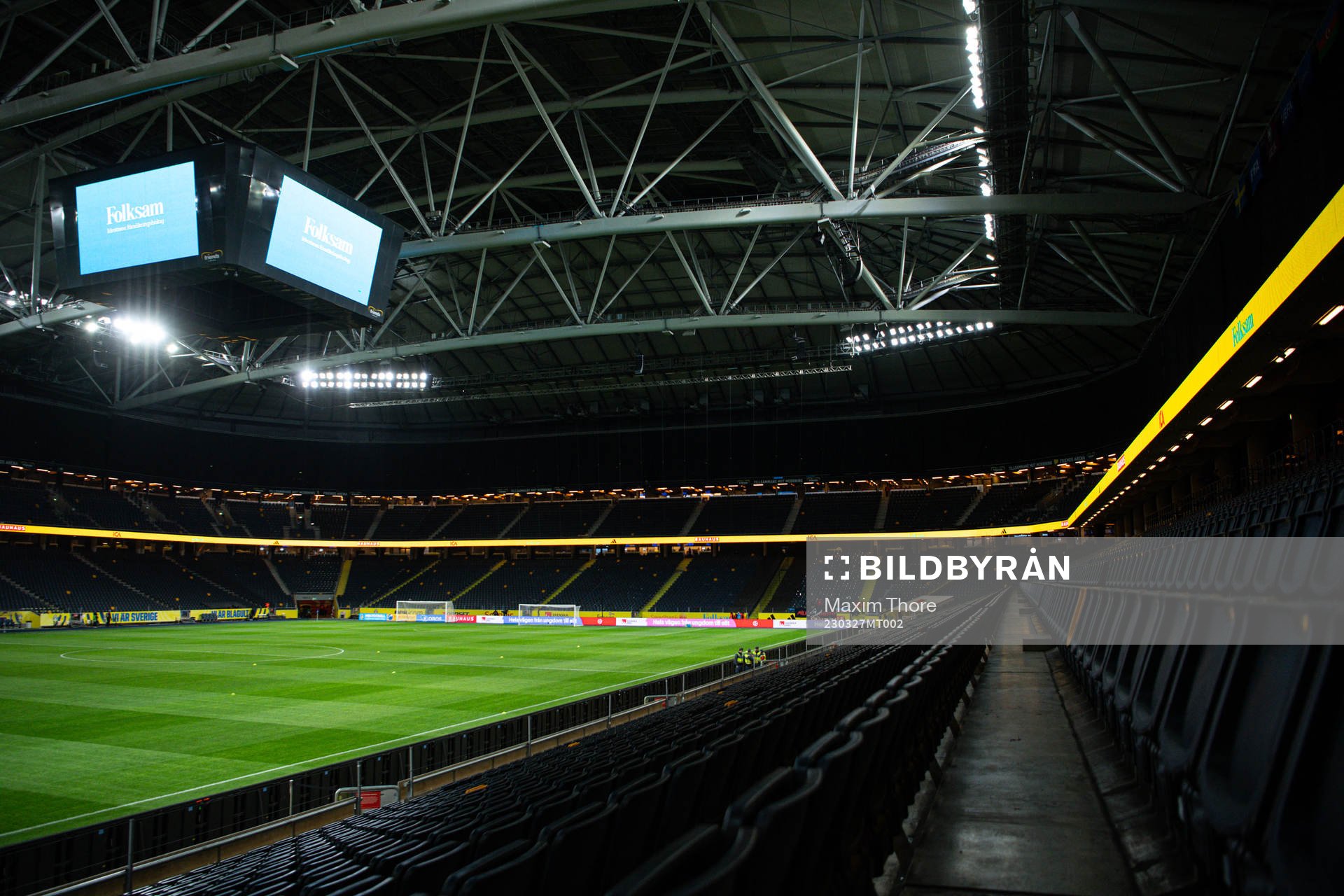 General interior view over Friends Arena