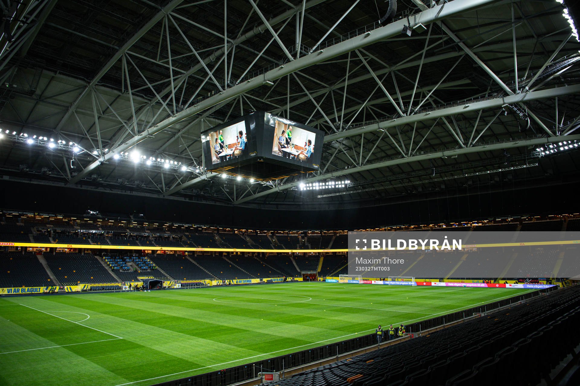 General interior view over Friends Arena