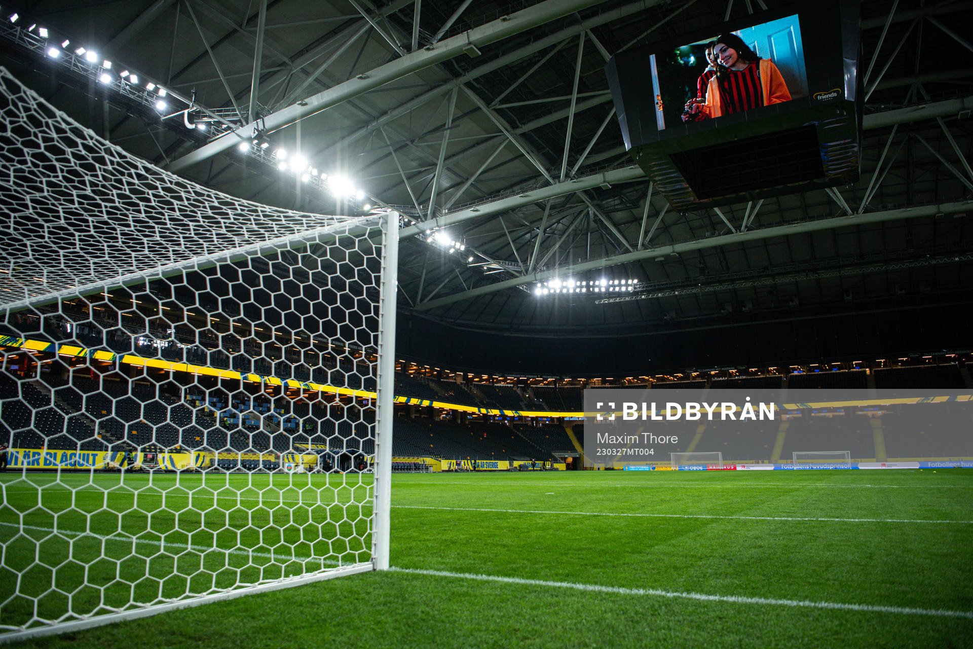 General interior view over Friends Arena