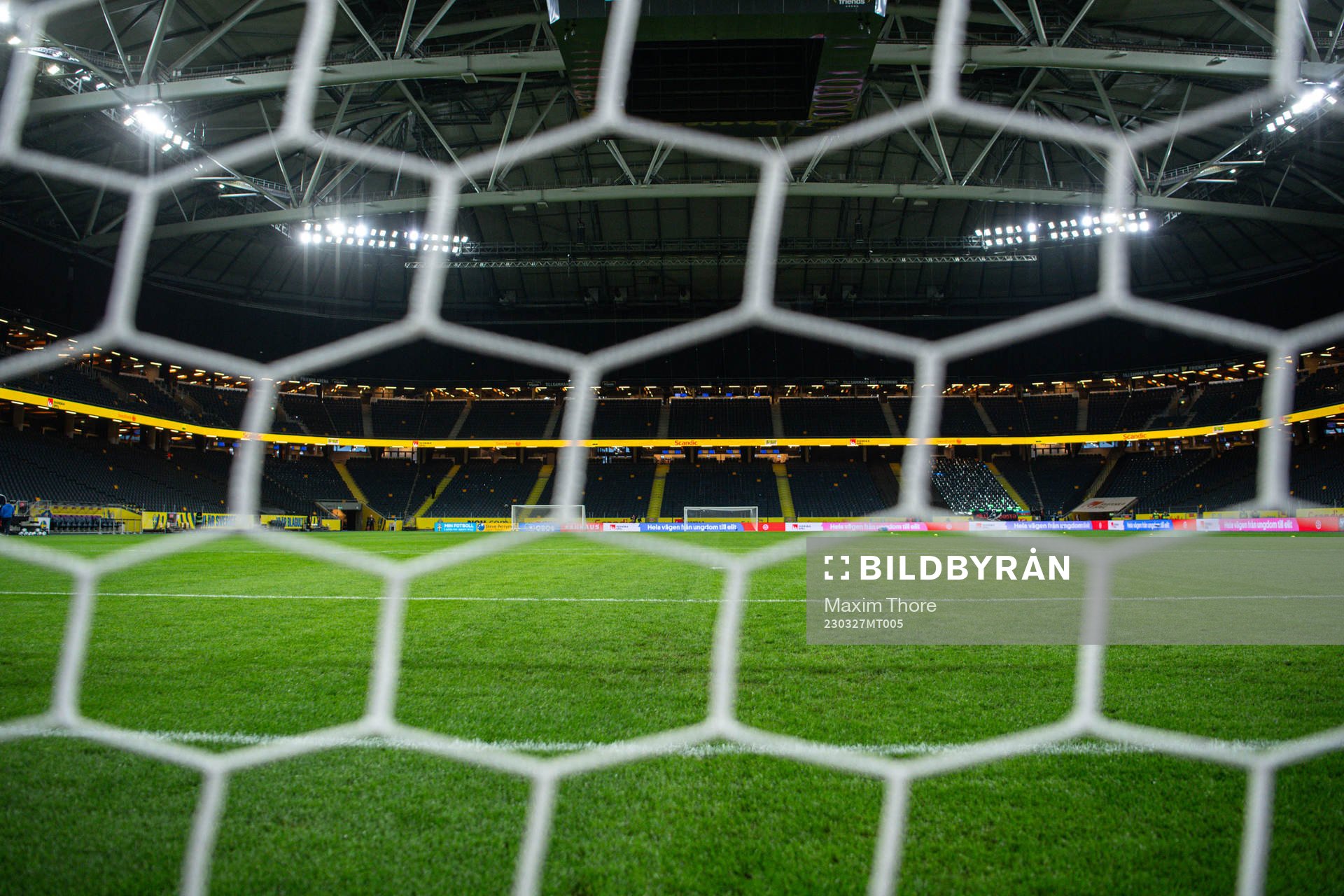 General interior view over Friends Arena