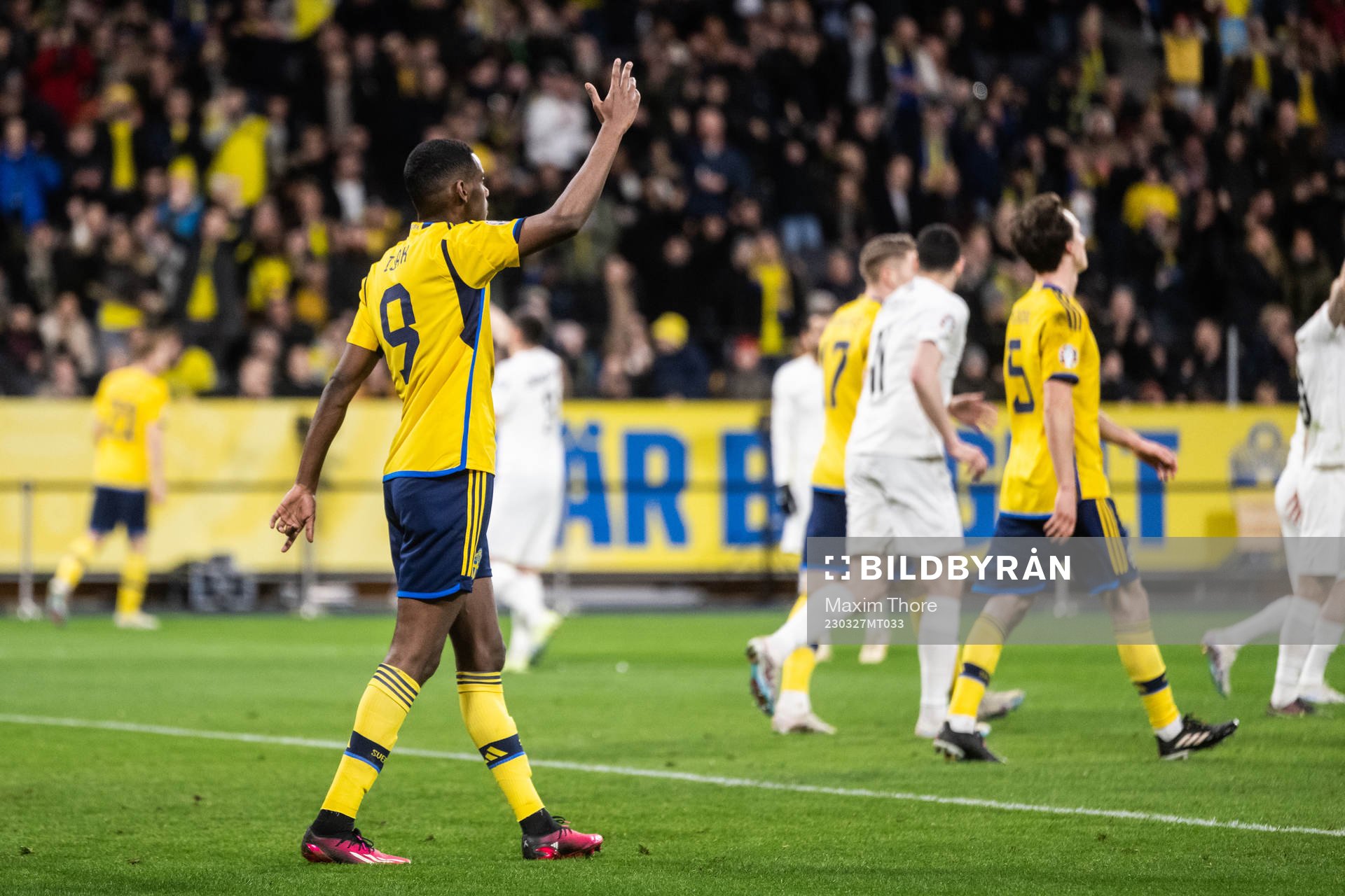 Alexander Isak of Sweden looks dejected