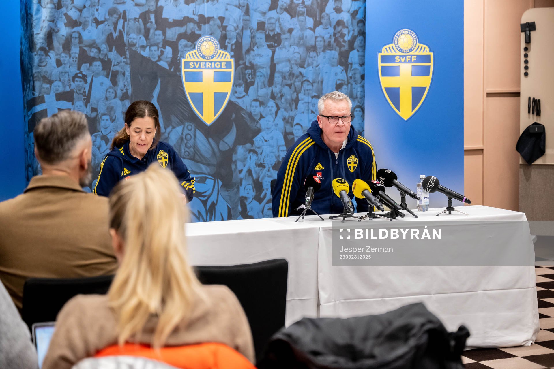 Petra Thorén, Media officer and Janne Andersson, Head