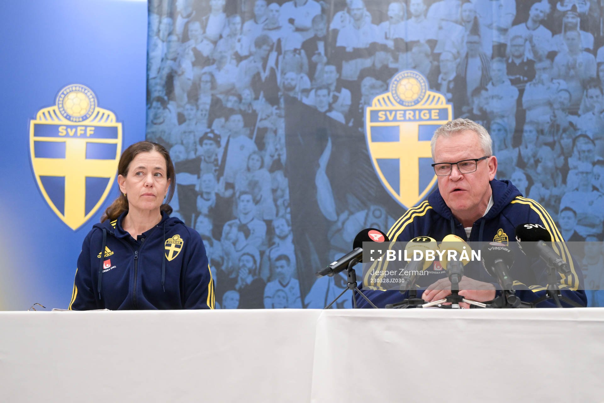 Petra Thorén, Media officer and Janne Andersson, Head
