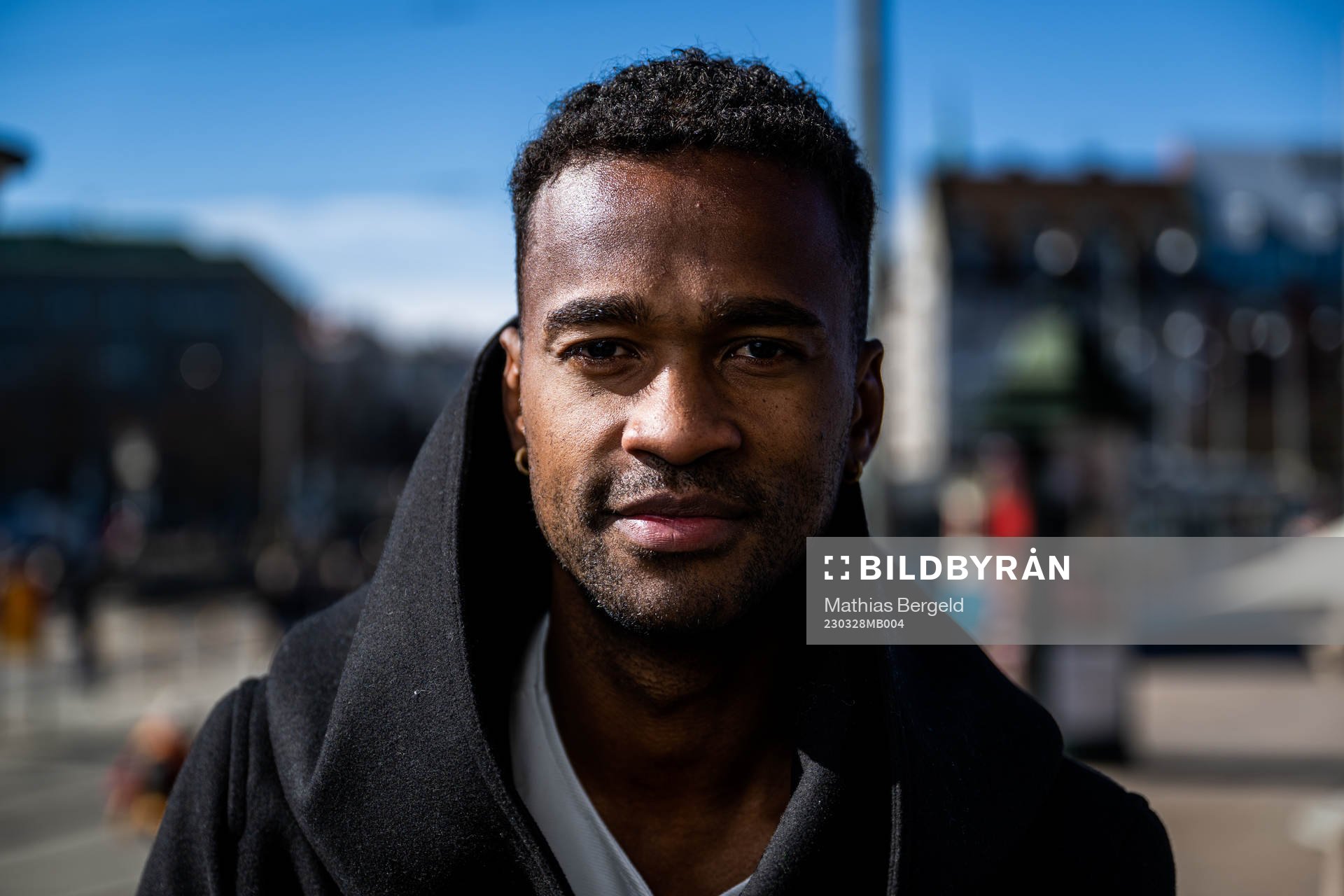 Häckens Ola Kamara poserar för ett porträtt den 28 mars 2023 i Göteborg. 