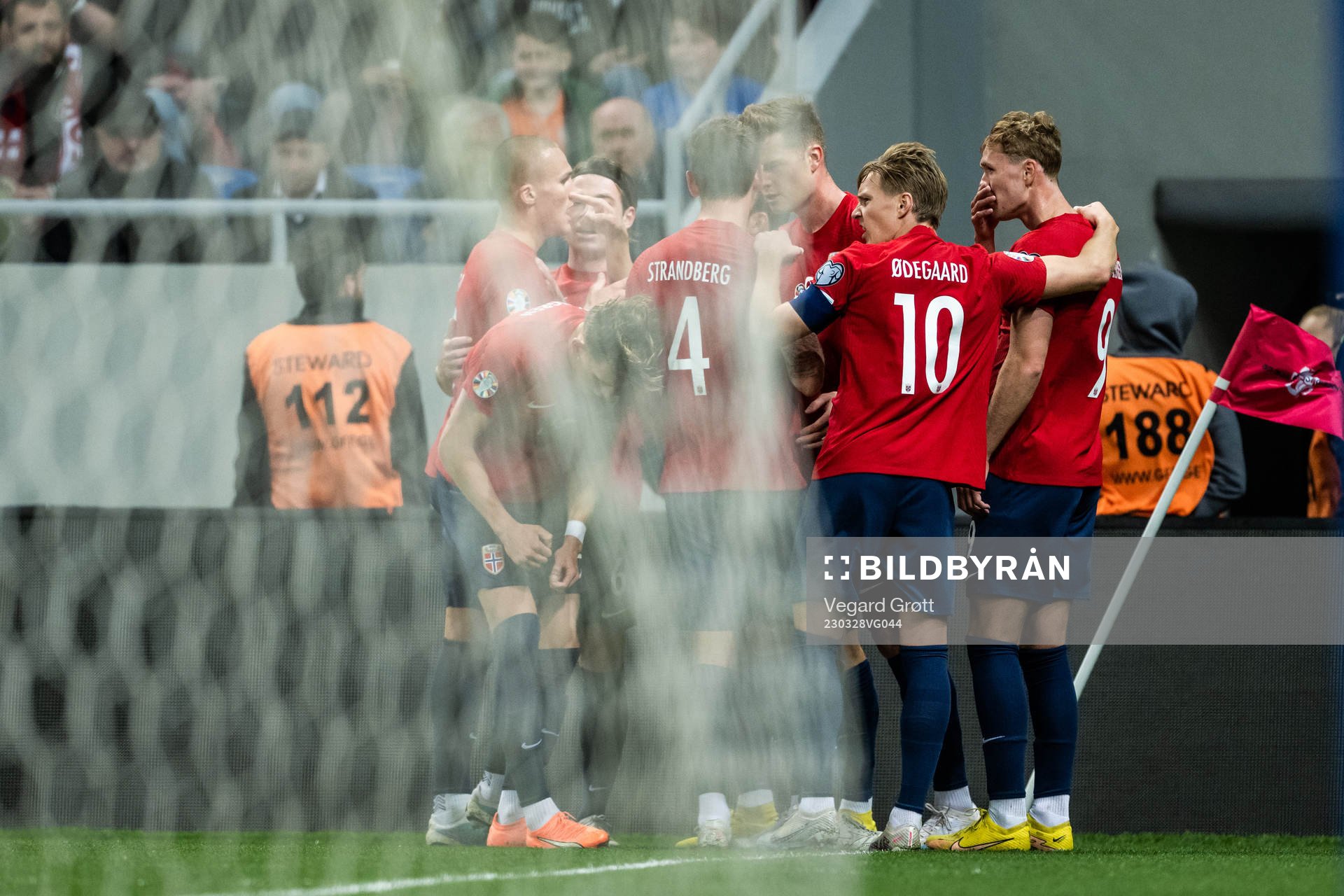 Alexander Sørloth of Norway celebrates