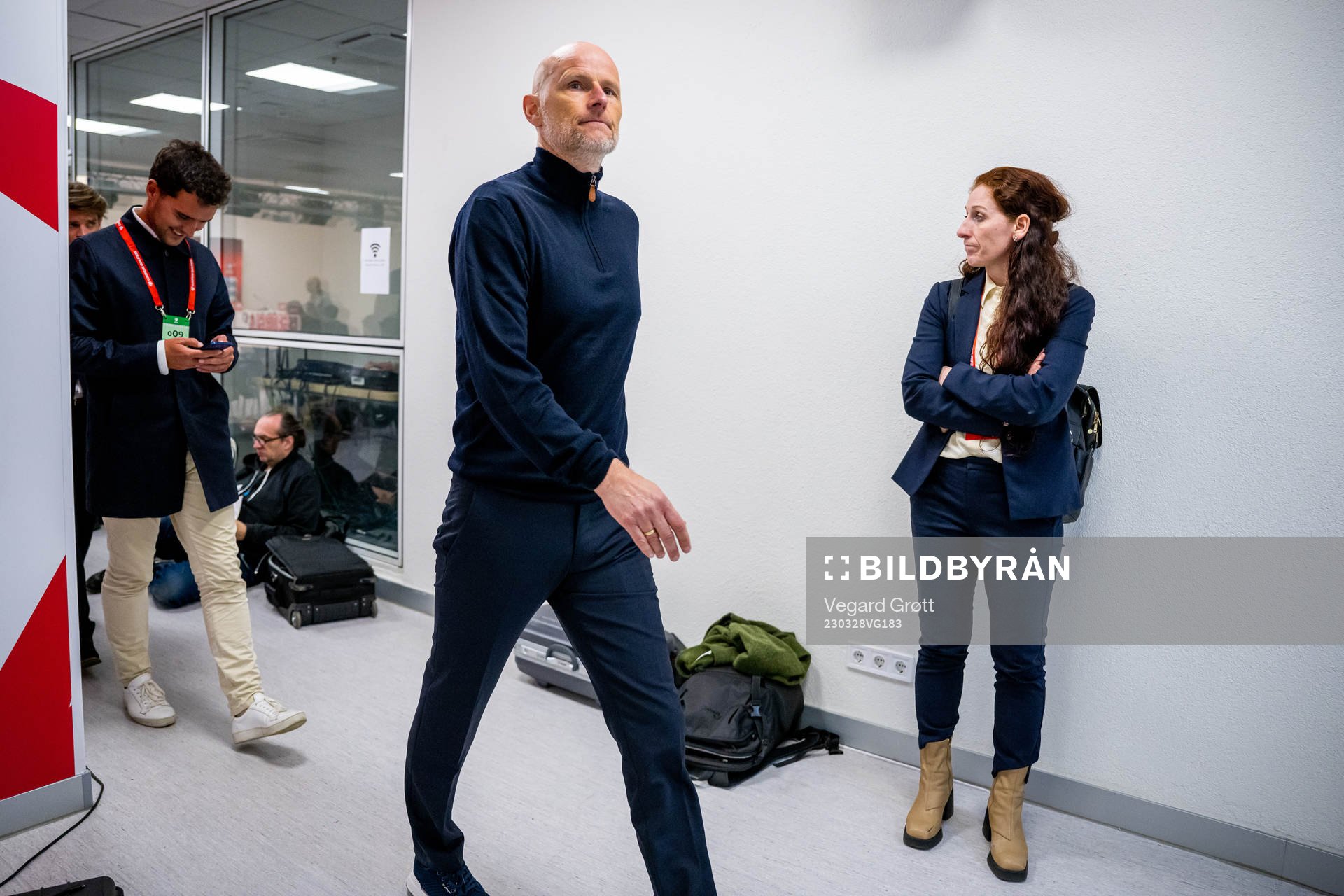 Ståle Solbakken, head coach of Norway, and Lise Klaveness,