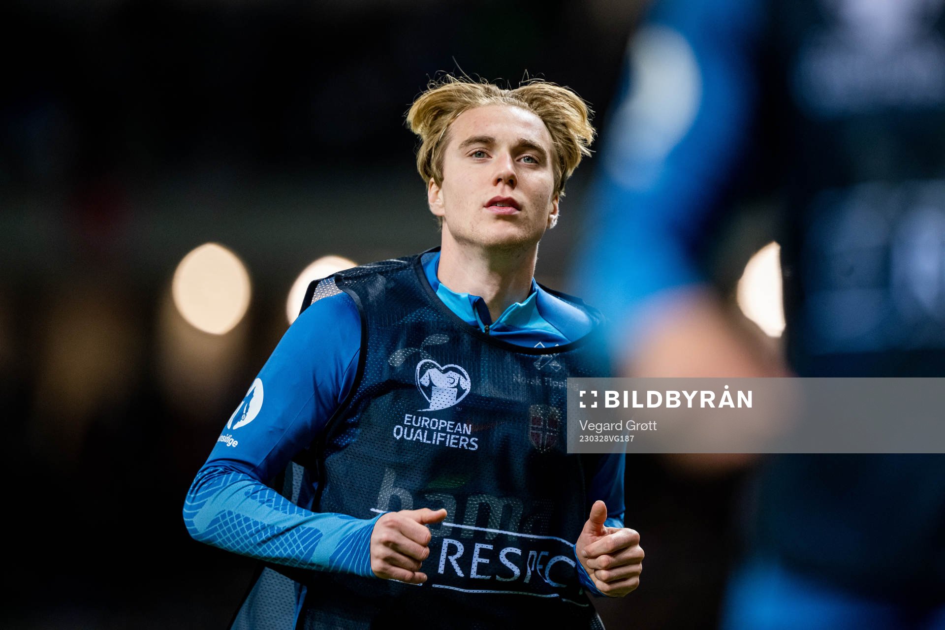 Kristian Thorstvedt of Norway warms up