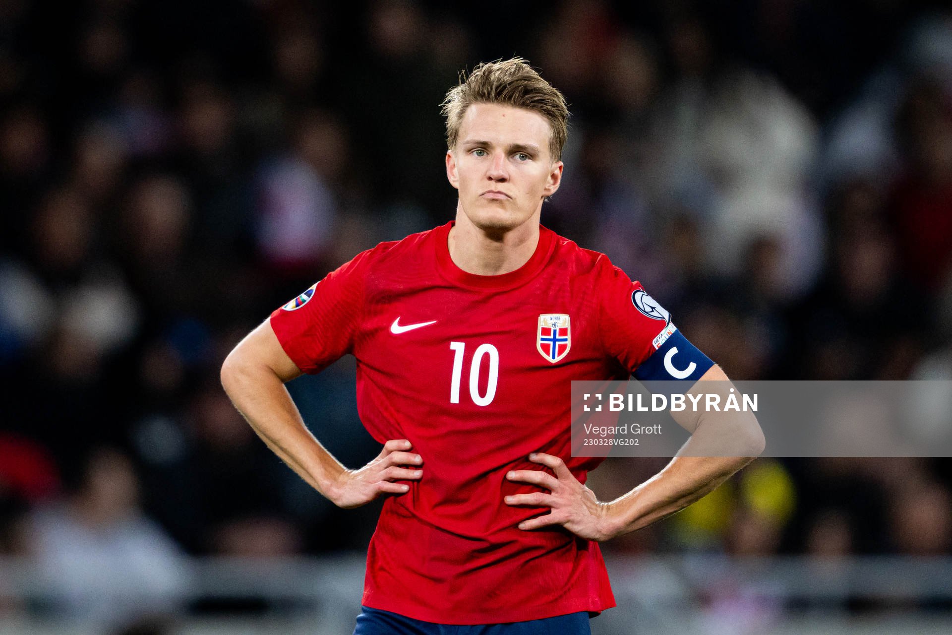 Martin Ødegaard of Norway looks dejected