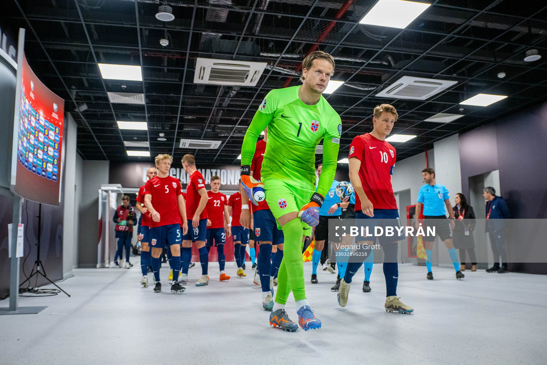 Goalkeeper Ørjan Håskjold Nyland and Martin Ødegaard of