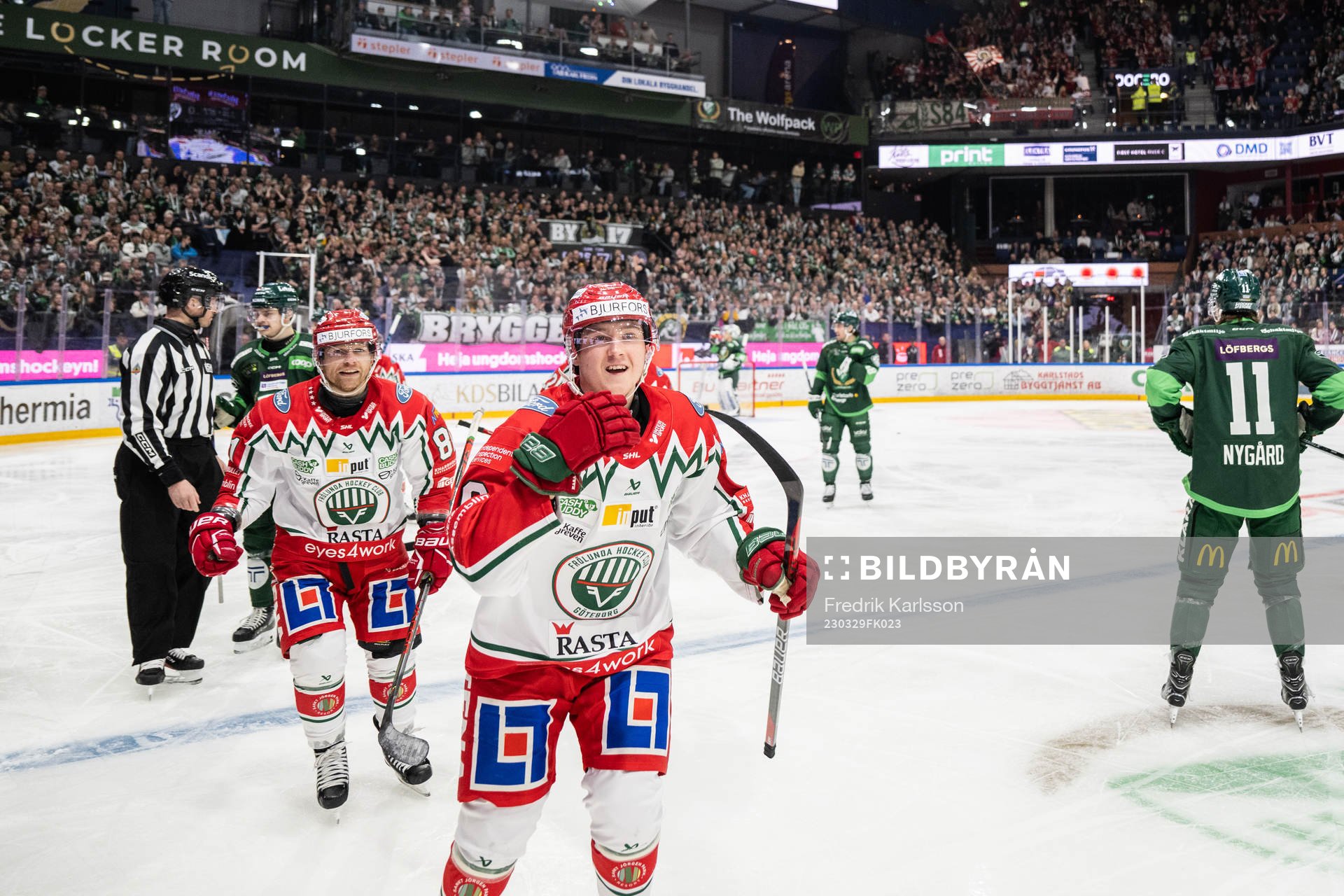 Frölundas Filip Hasa jublar
