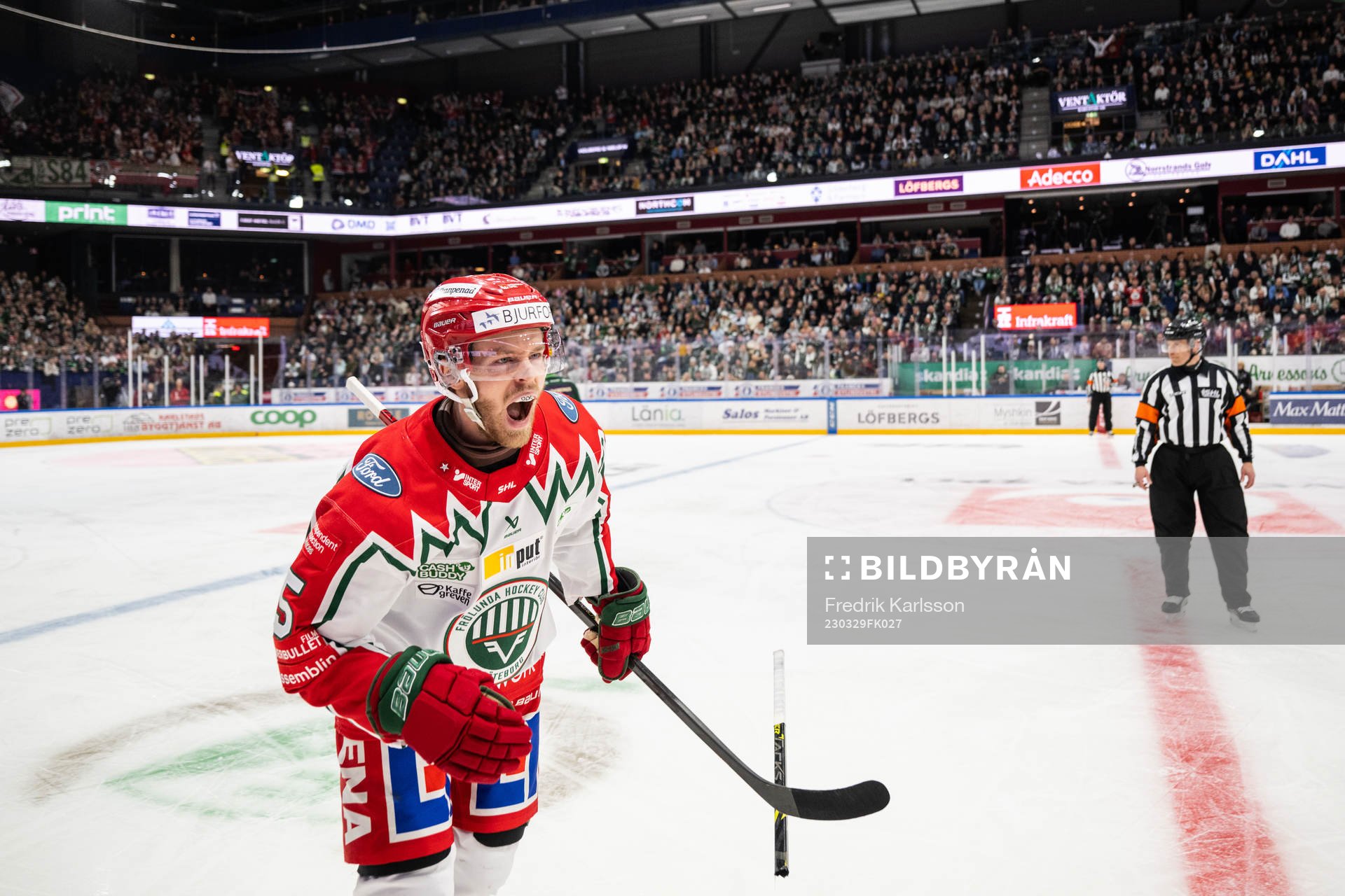 Frölundas Filip Johansson jublar