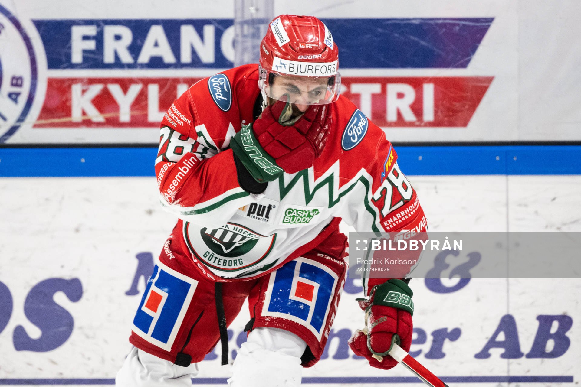 Frölundas Anthony Greco har ont