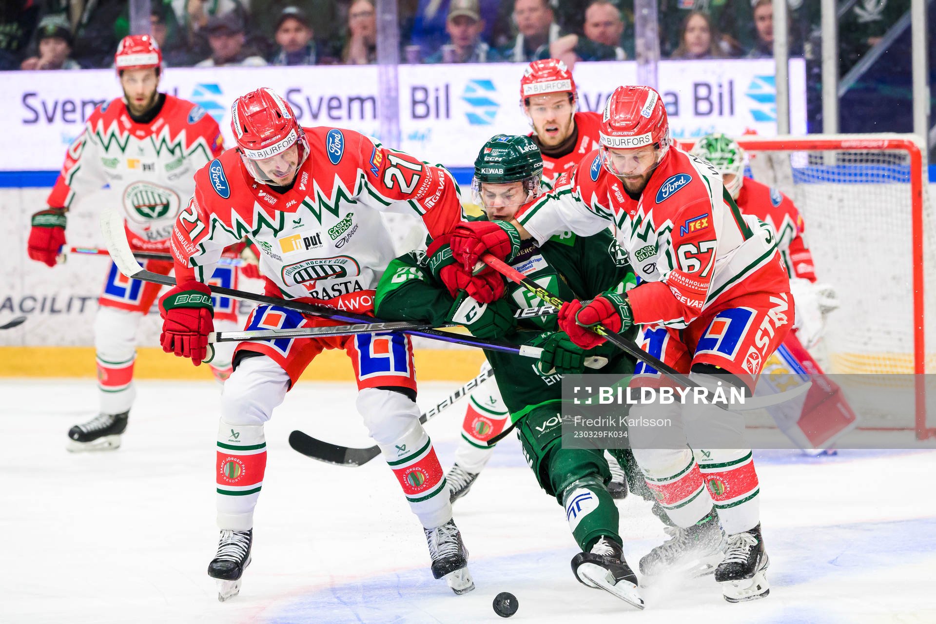Frölundas Loui Eriksson, Färjestads Lucas Forsell och
