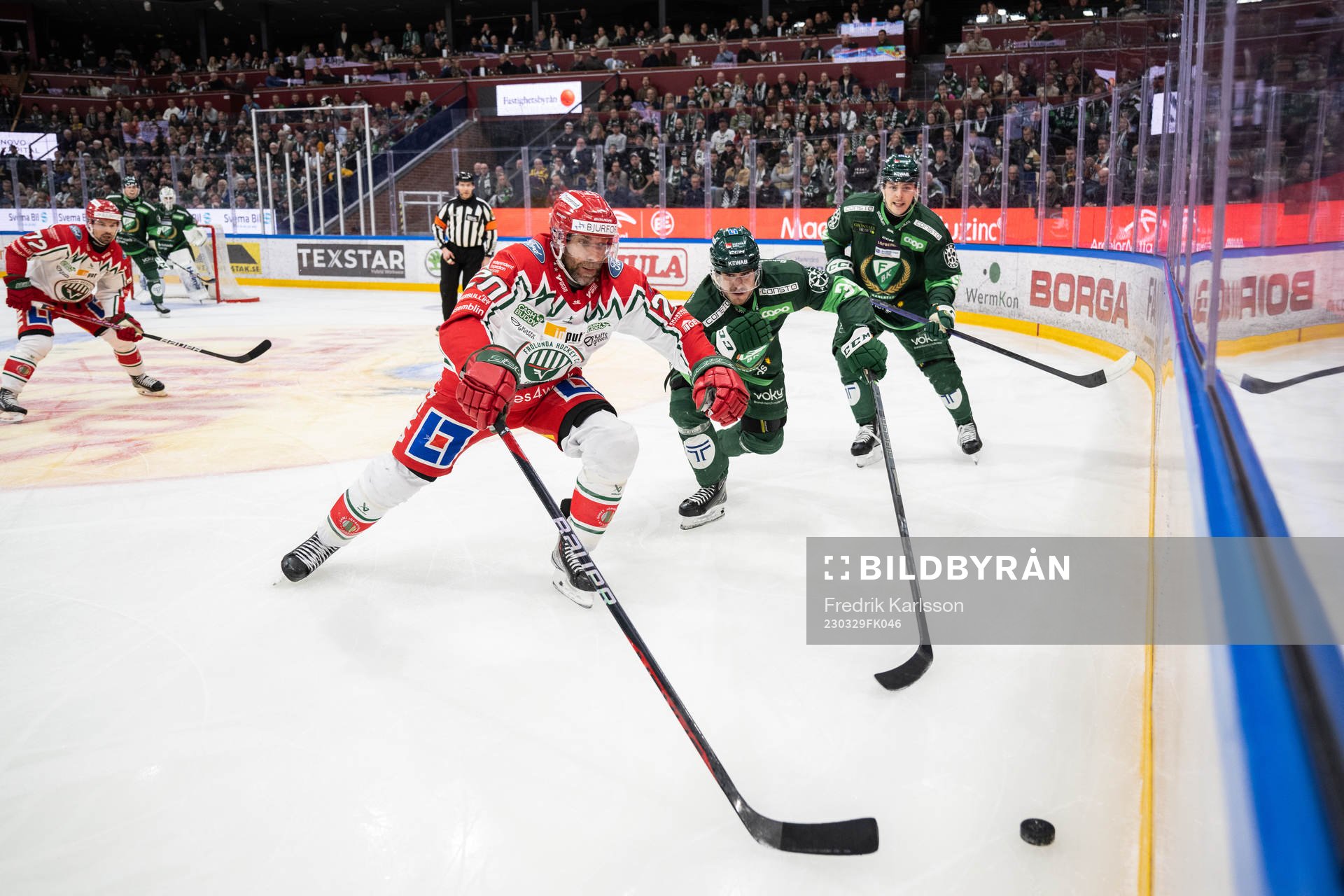 Frölundas Joel Lundqvist och Färjestads Michael Lindqvist