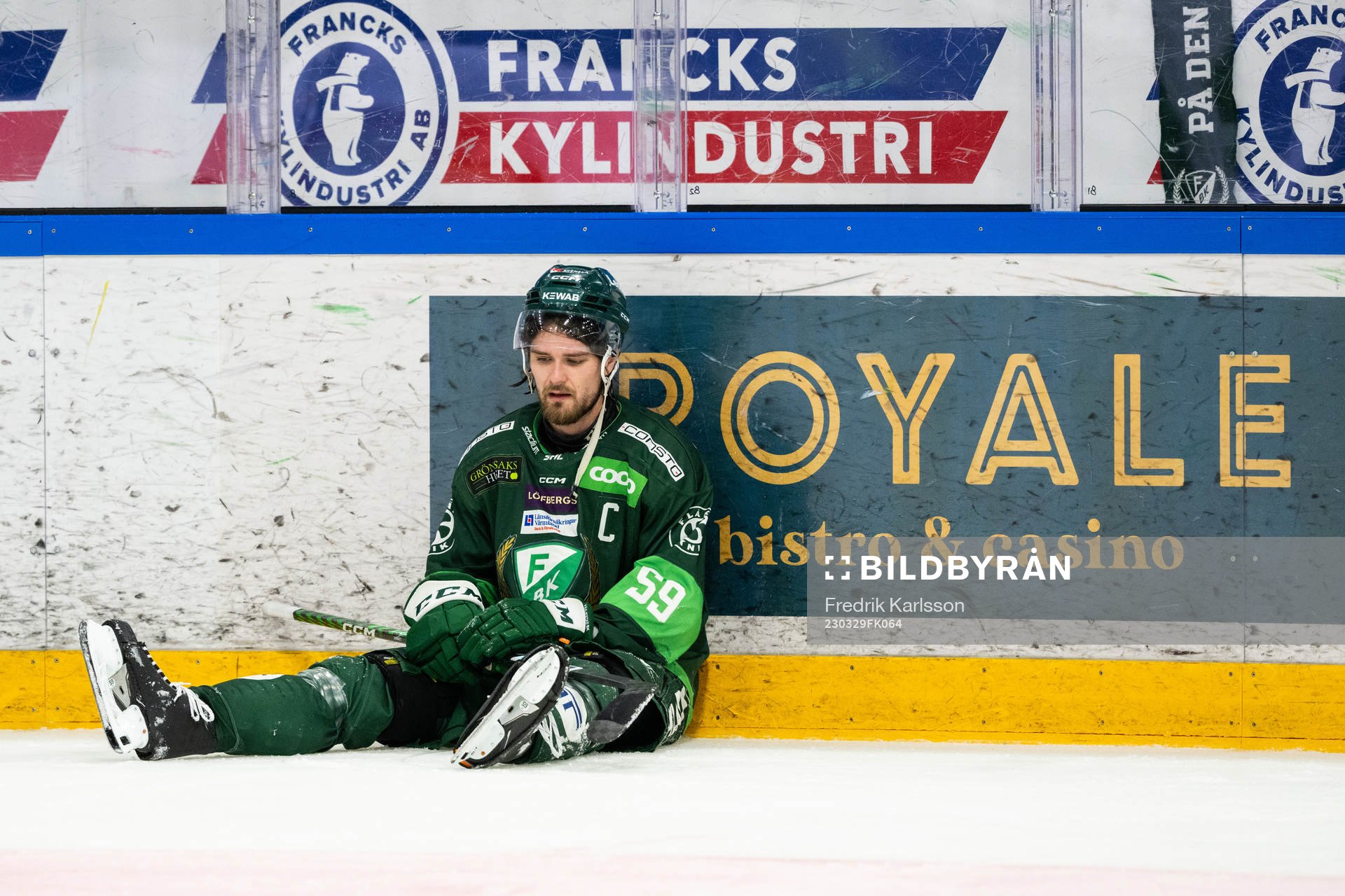 Färjestads Linus Johansson deppar