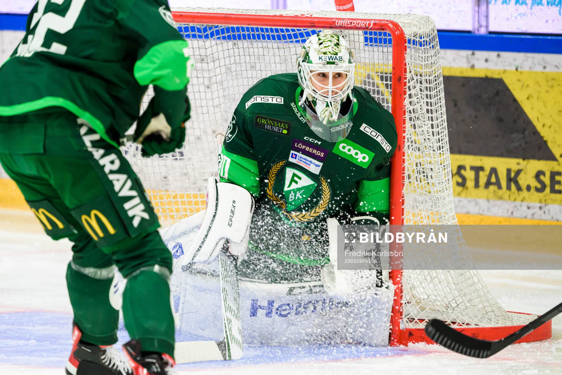 Färjestads målvakt Matthew Tomkins
