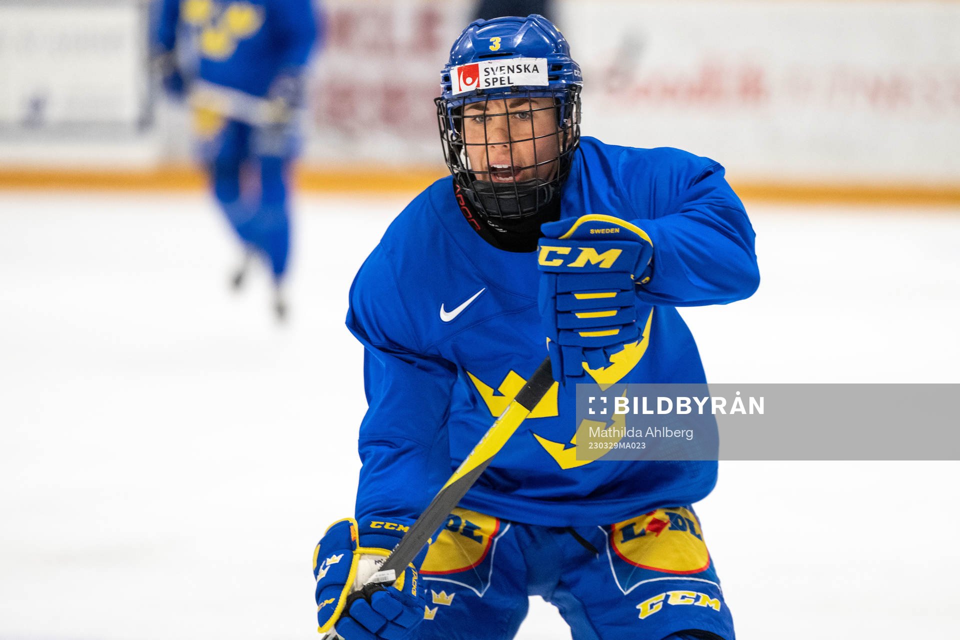 Anna Kjellbin of Sweden at a practice session