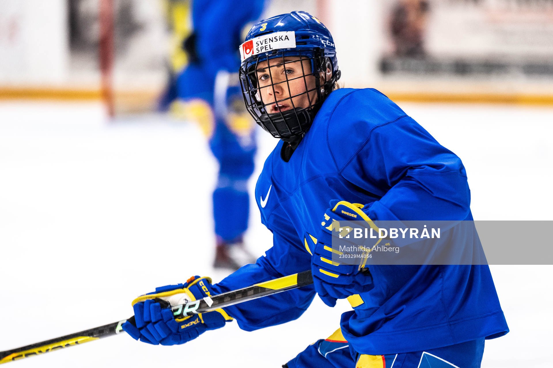 Anna Kjellbin of Sweden at a practice session