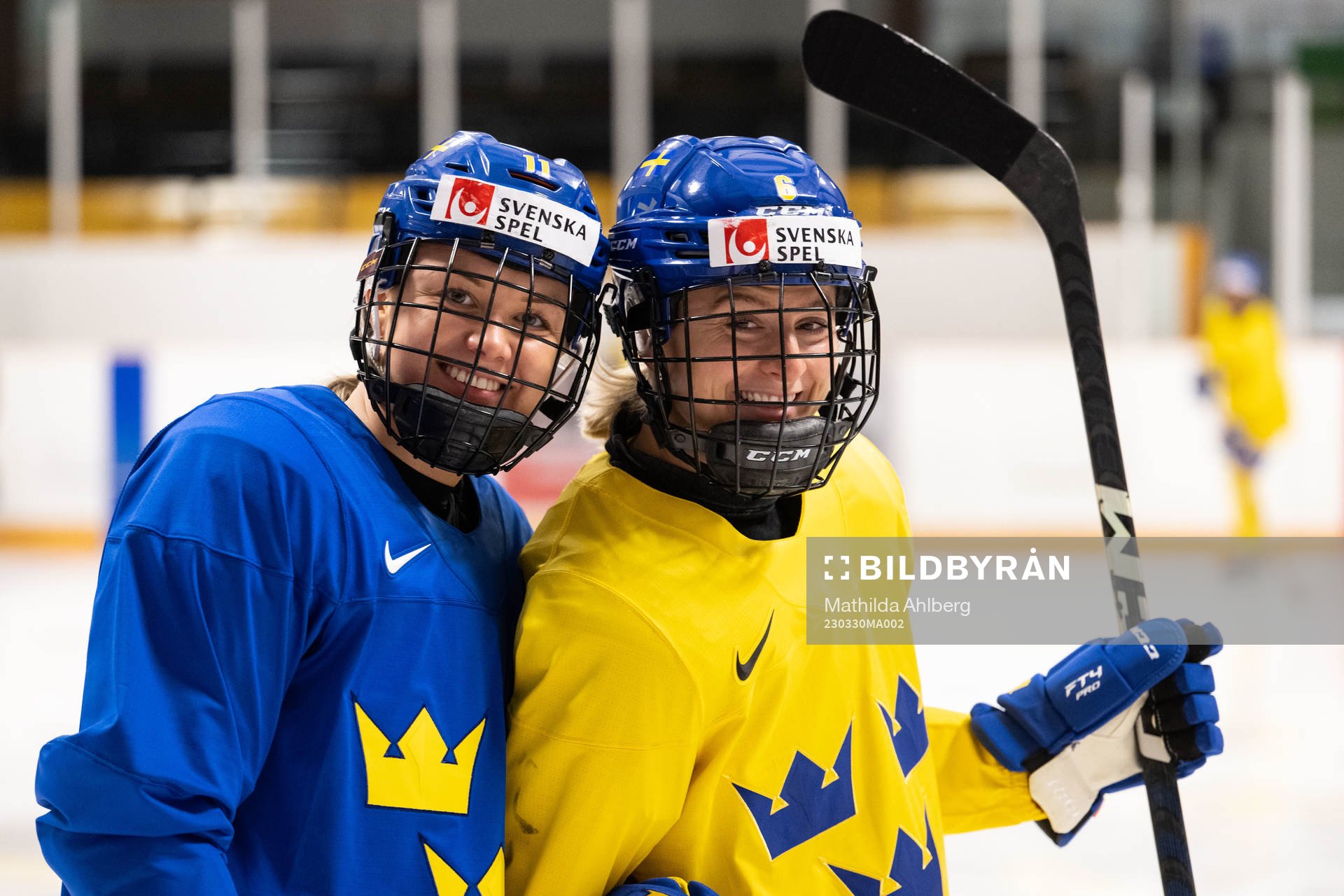 Josefin Bouveng and Josefine Holmgren of Sweden at a
