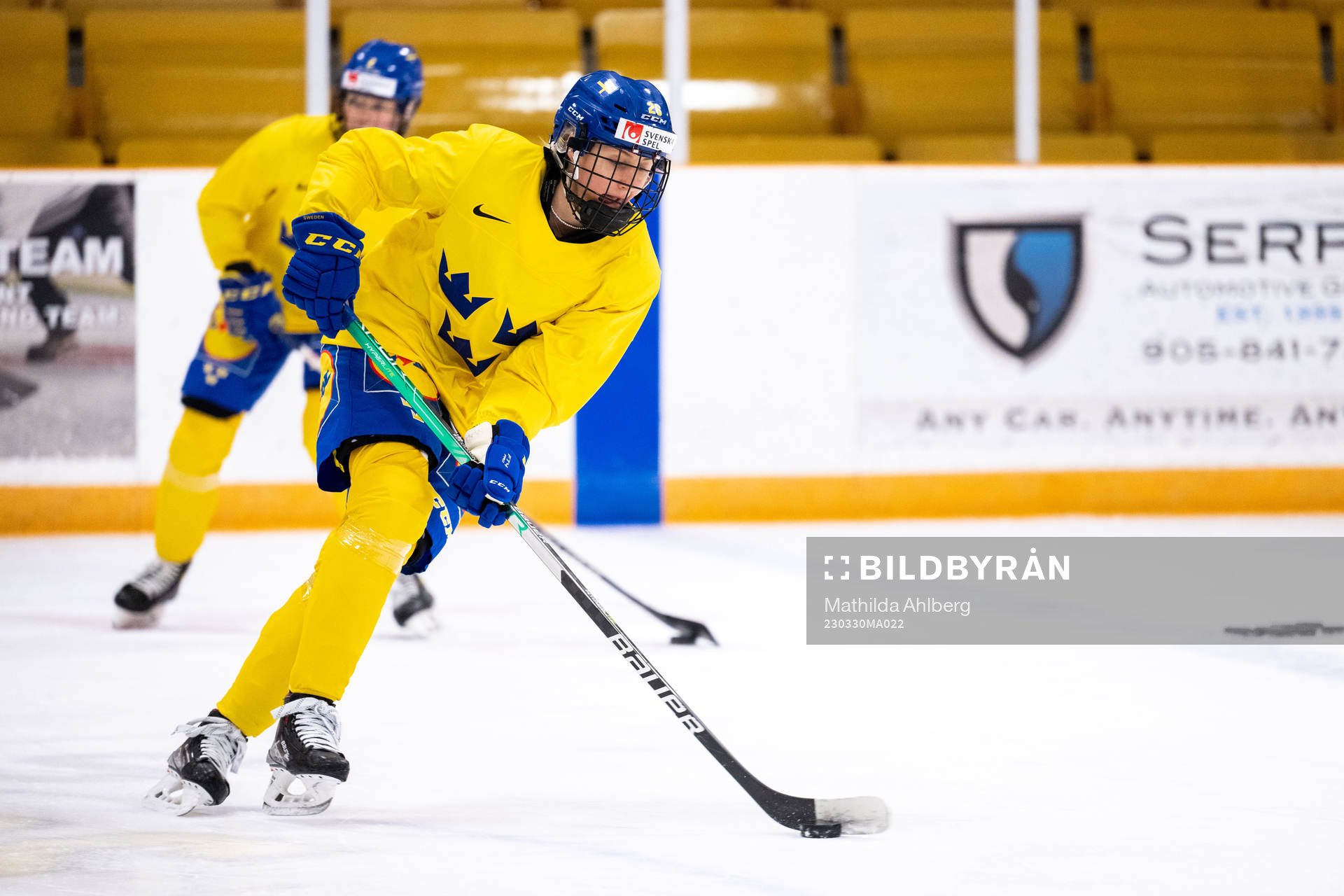 Hanna Olsson of Sweden at a practice session