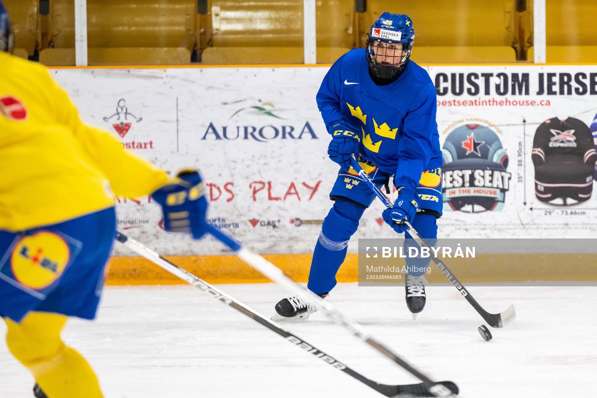 Hanna Olsson of Sweden at a practice session