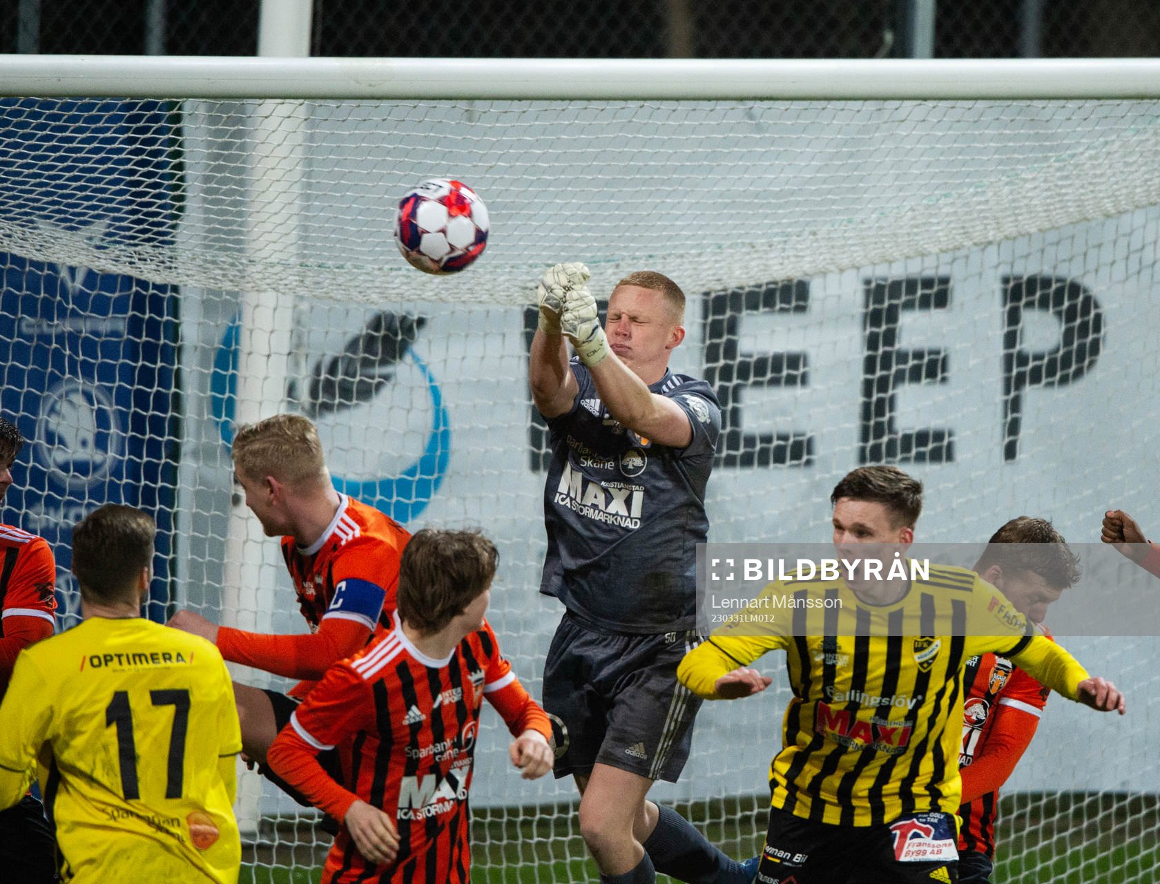Kristianstads målvakt i matchen i div. 2 mellan