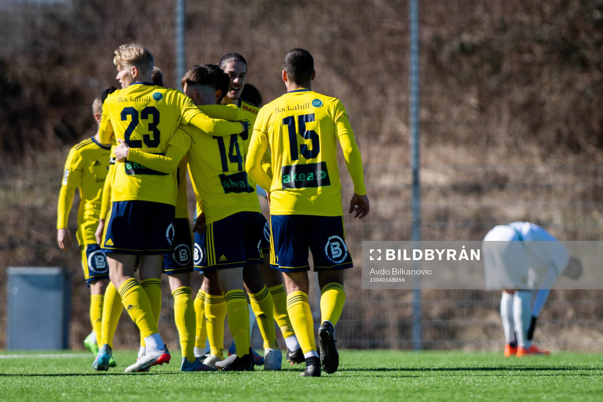 Ängelholms spelare jublar