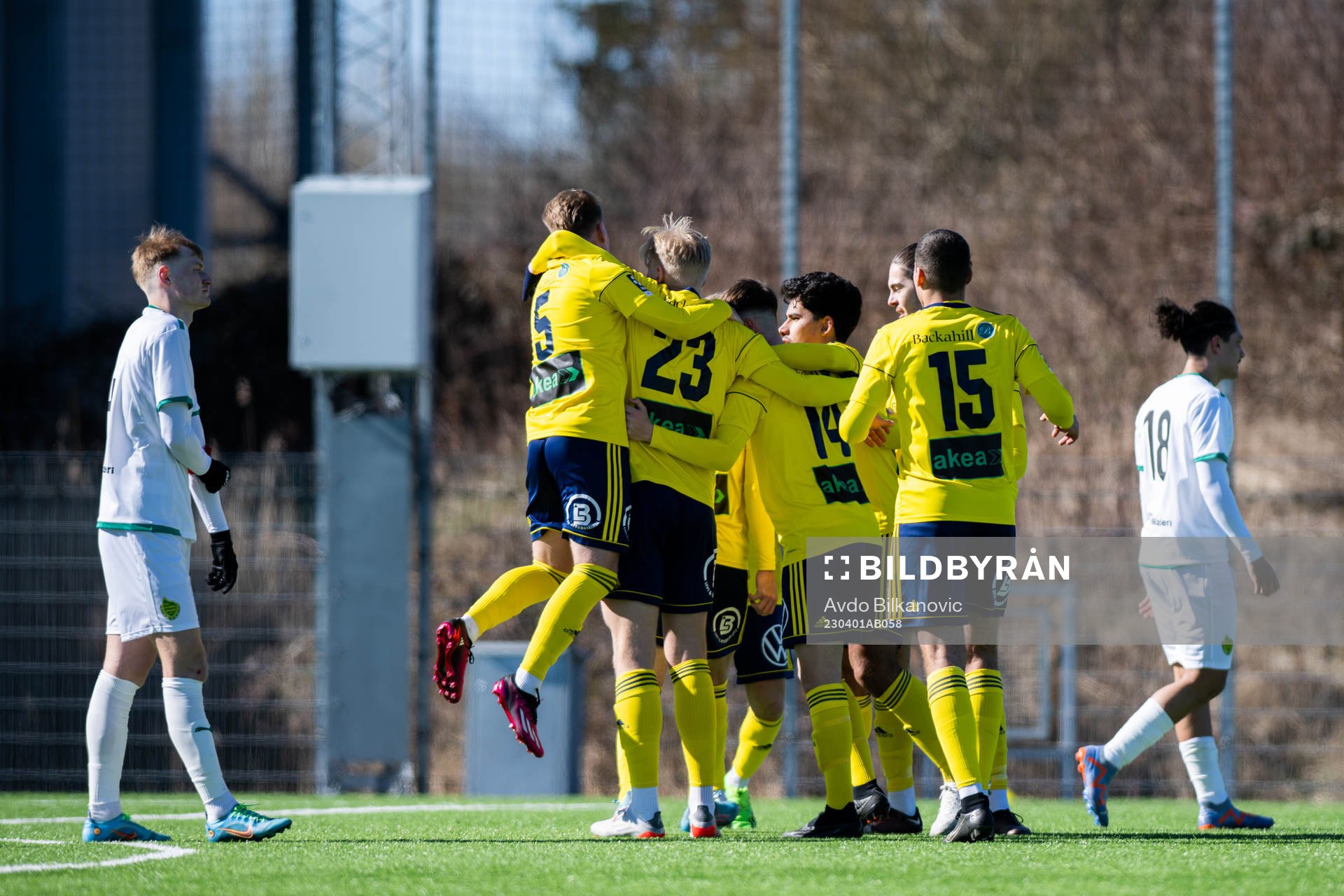 Ängelholms spelare jublar