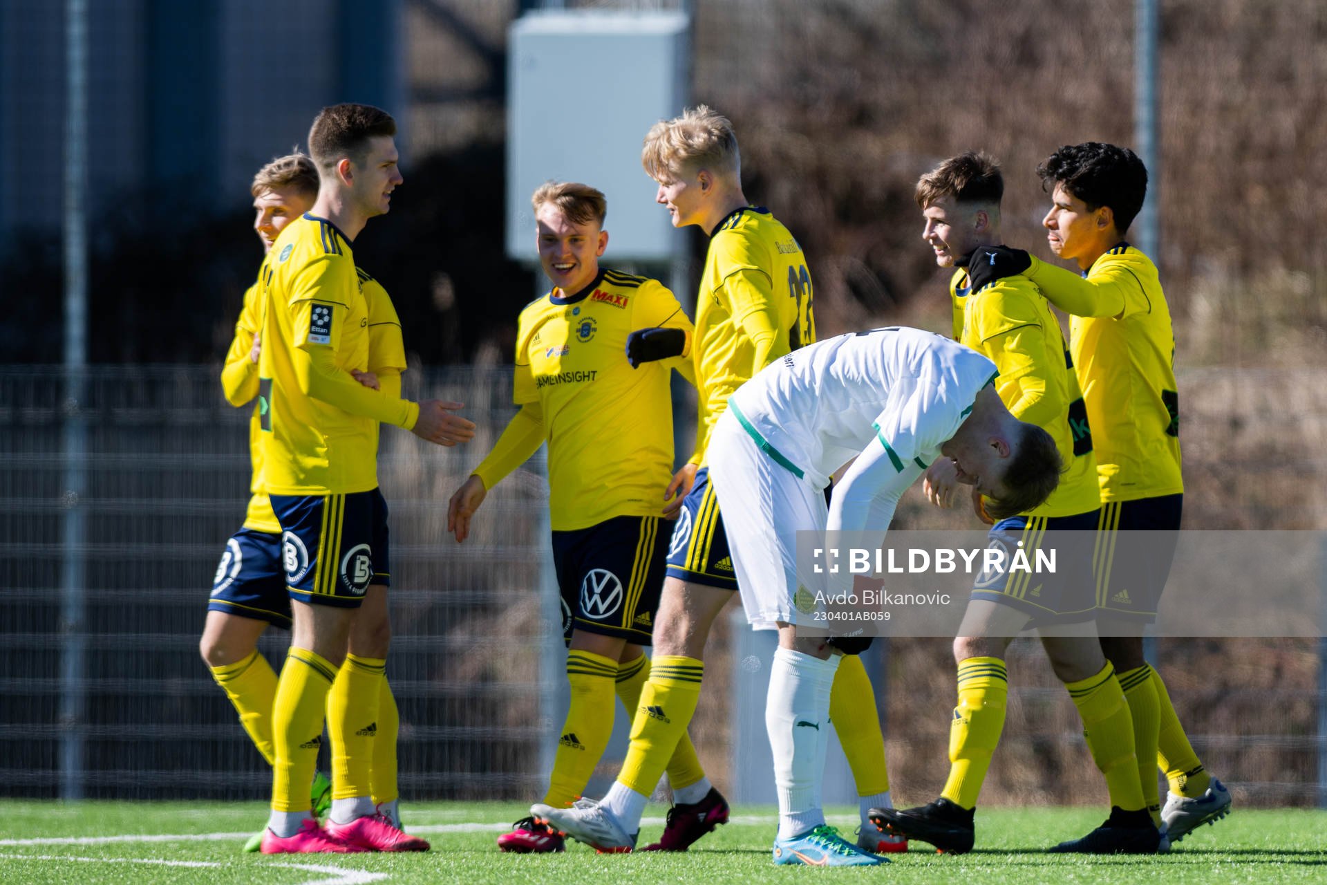 Ängelholms spelare jublar