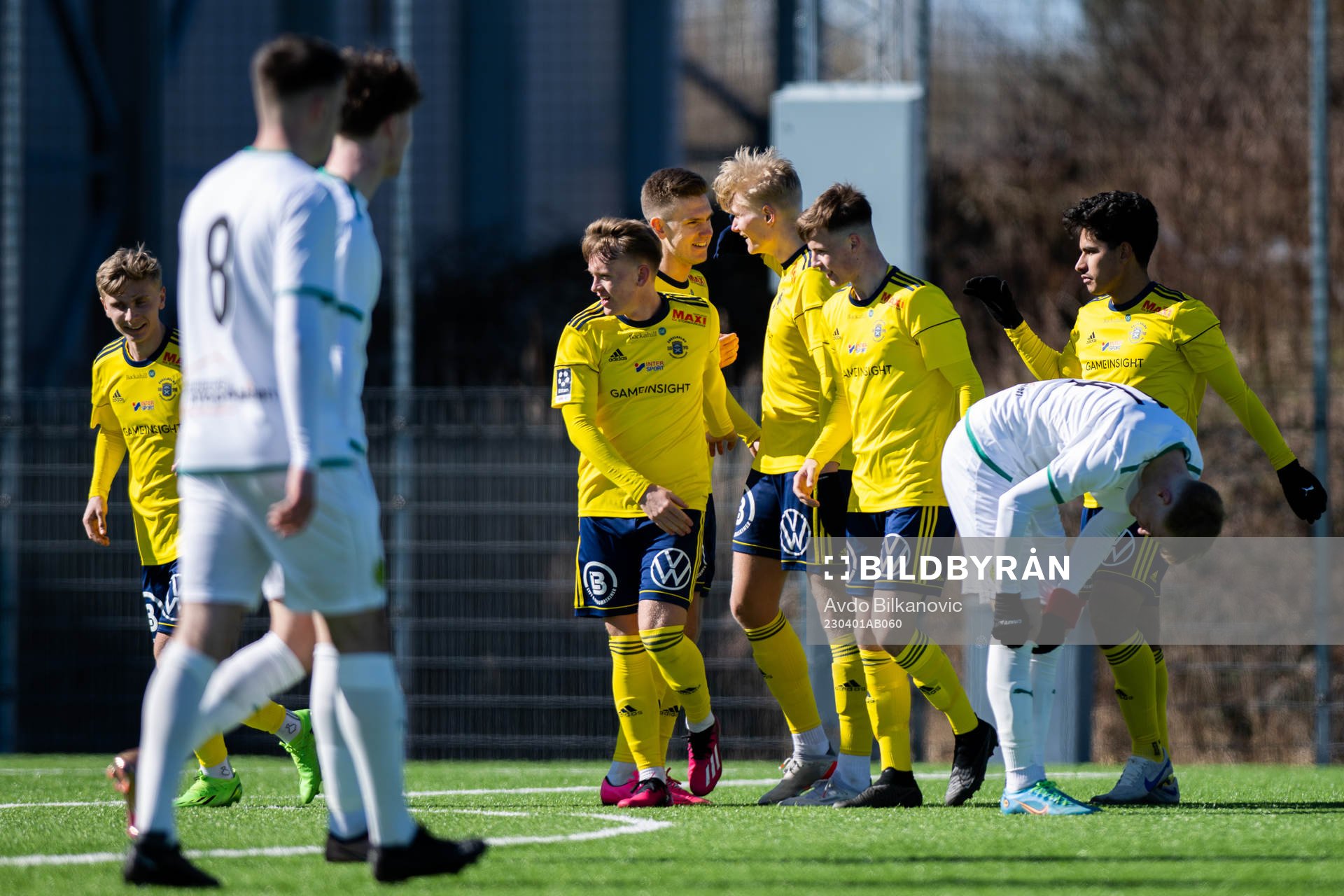 Ängelholms spelare jublar