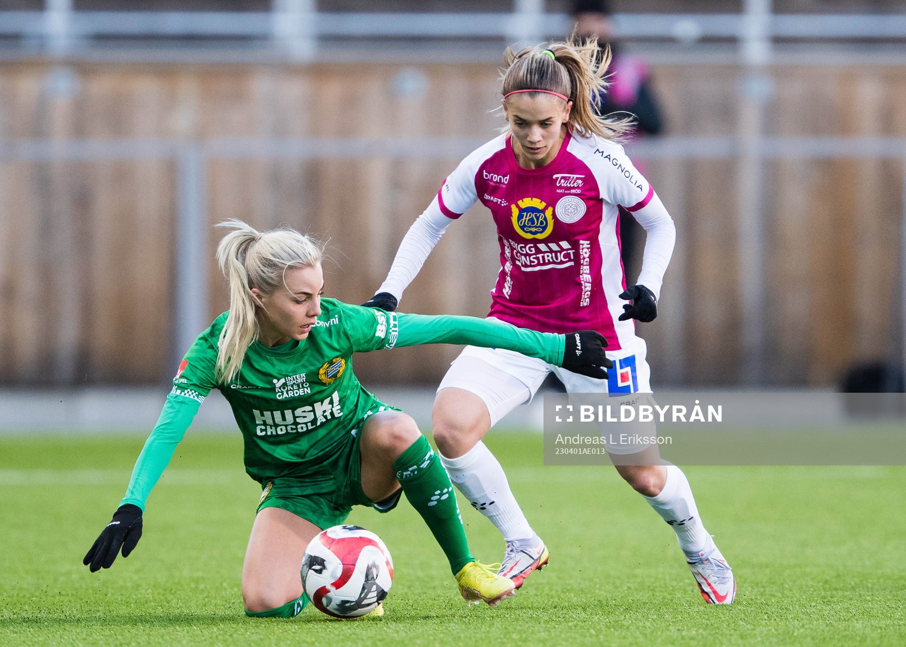 Hammarbys Lotta Ökvist och IK Uppsalas Johanna Renmark