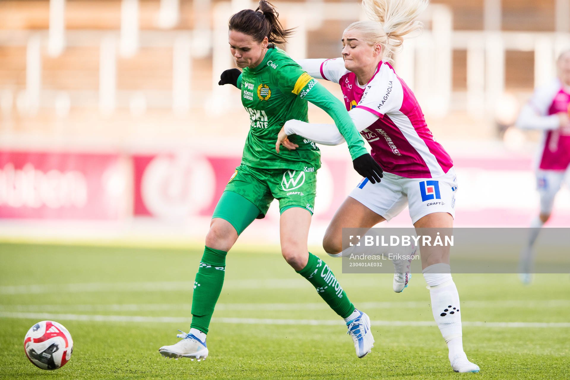 Hammarbys Simone Boye Sørensen och IK Uppsalas Klara