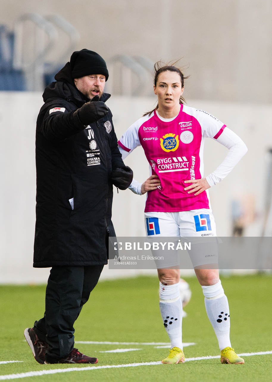 IK Uppsalas tränare Jonas Valfridsson och Helén Eke