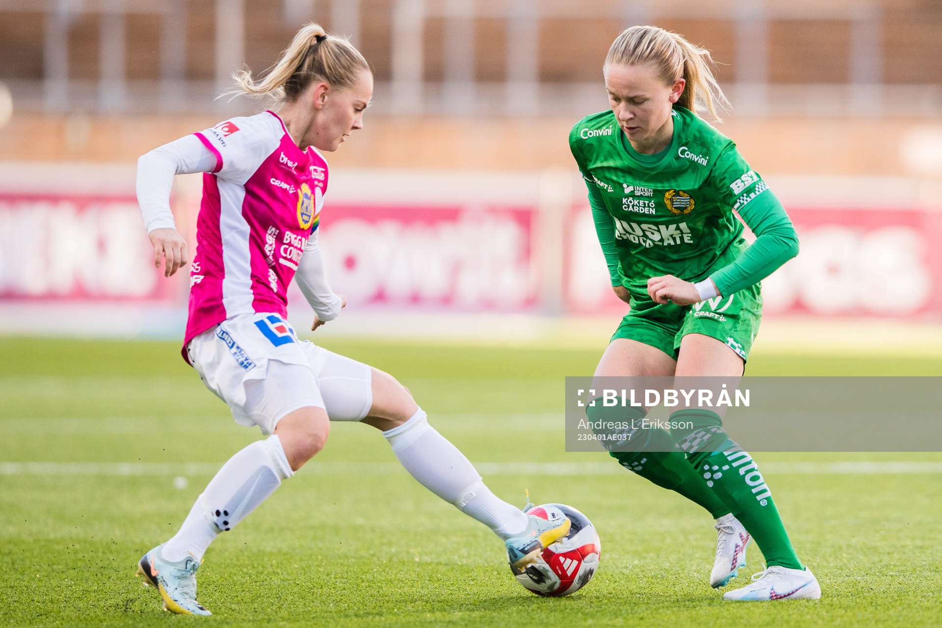 IK Uppsalas Agnes Nyberg och Hammarbys Matilda Vinberg