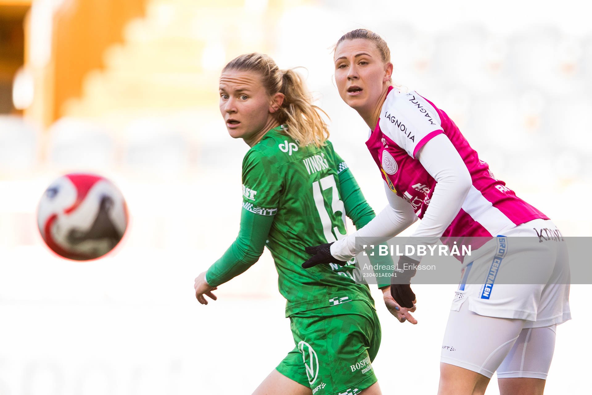 Hammarbys Matilda Vinberg och IK Uppsalas Emilia Hjertberg