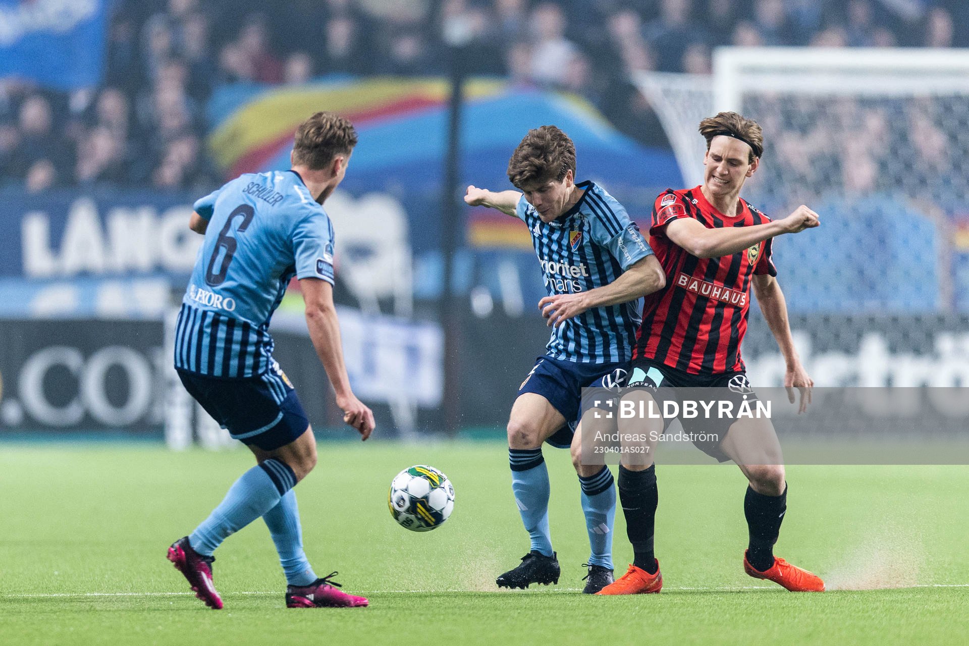 Djurgårdens Oliver Berg och Brommapojkarnas Fredrik Nissen