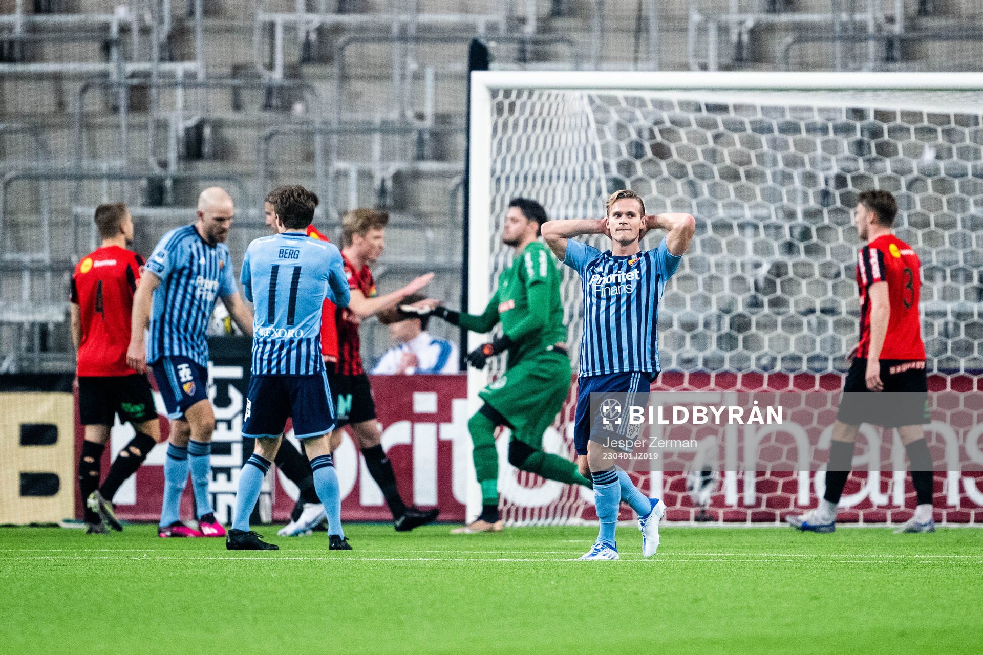 Djurgårdens Hampus Finndell deppar