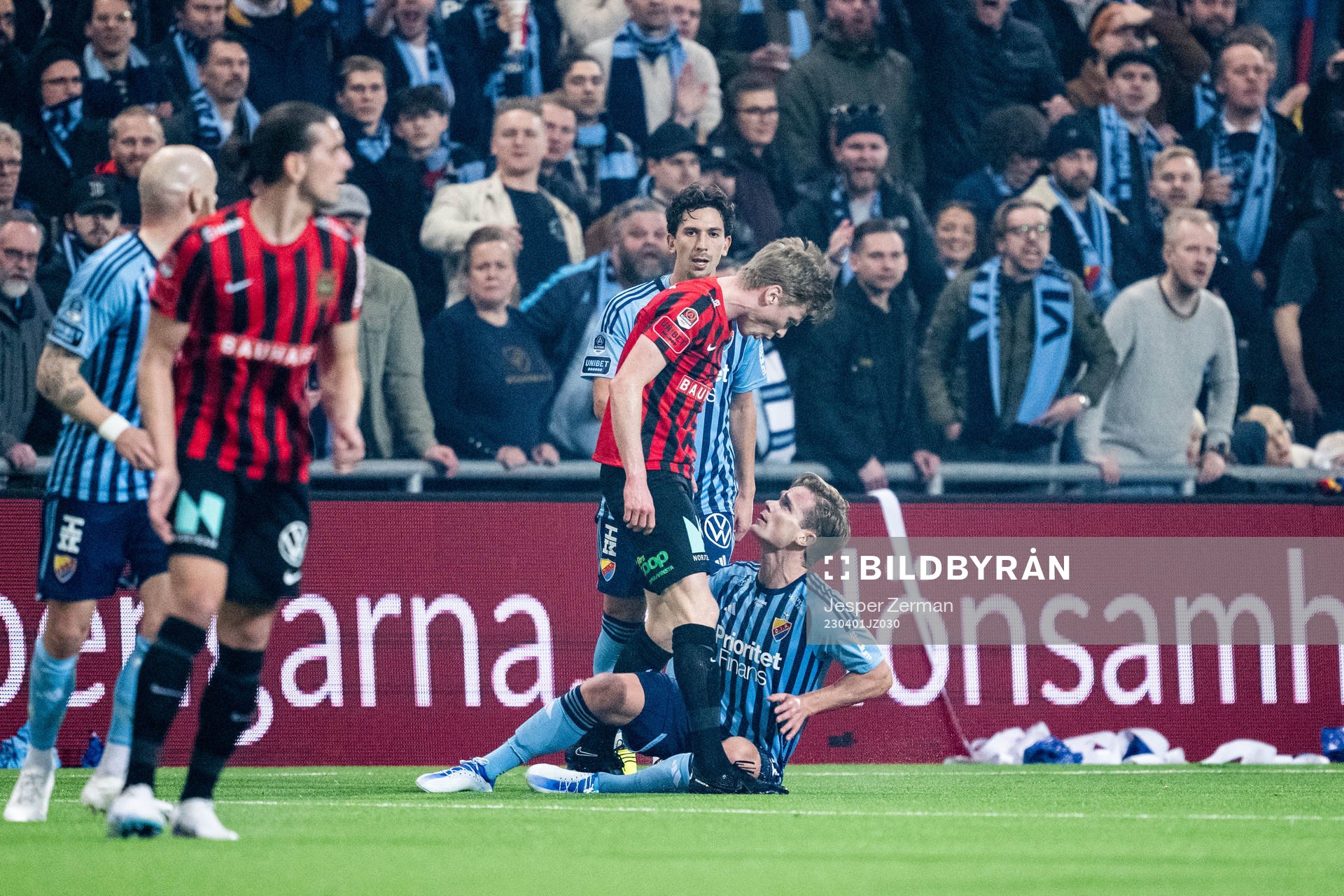 Brommapojkarnas Gustav Sandberg Magnusson och Djurgårdens
