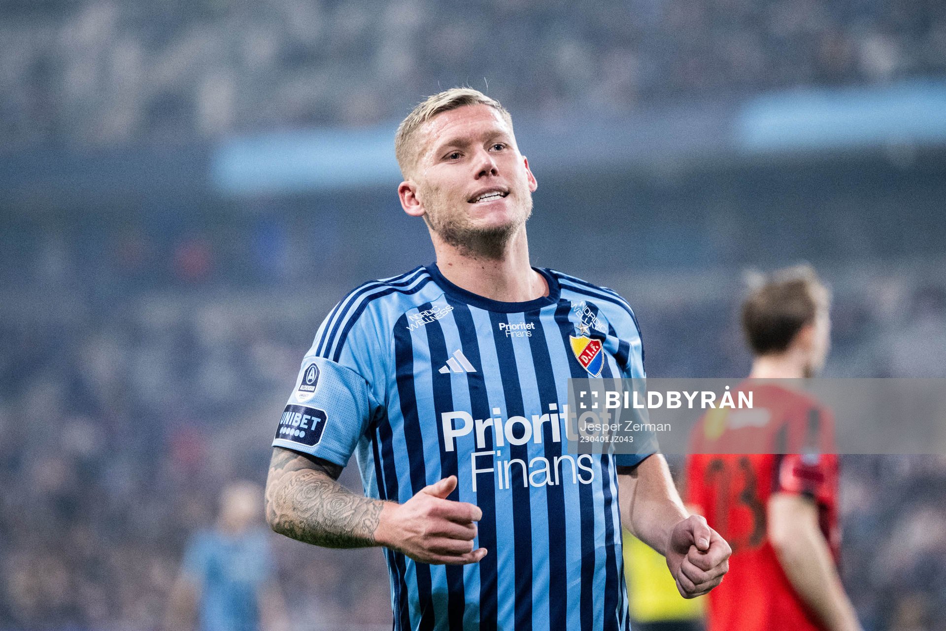 Djurgårdens Victor Edvardsen deppar